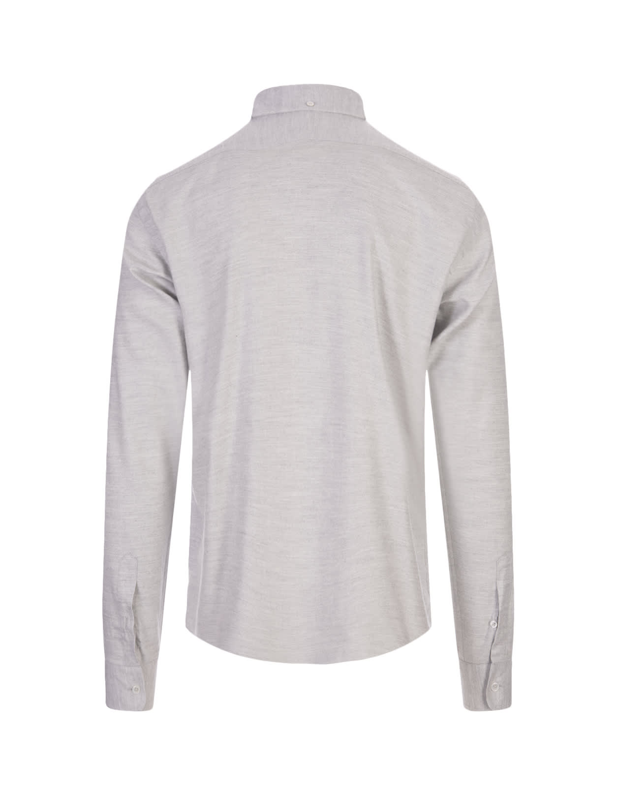 Shop Fedeli Melange Light Grey Shirt