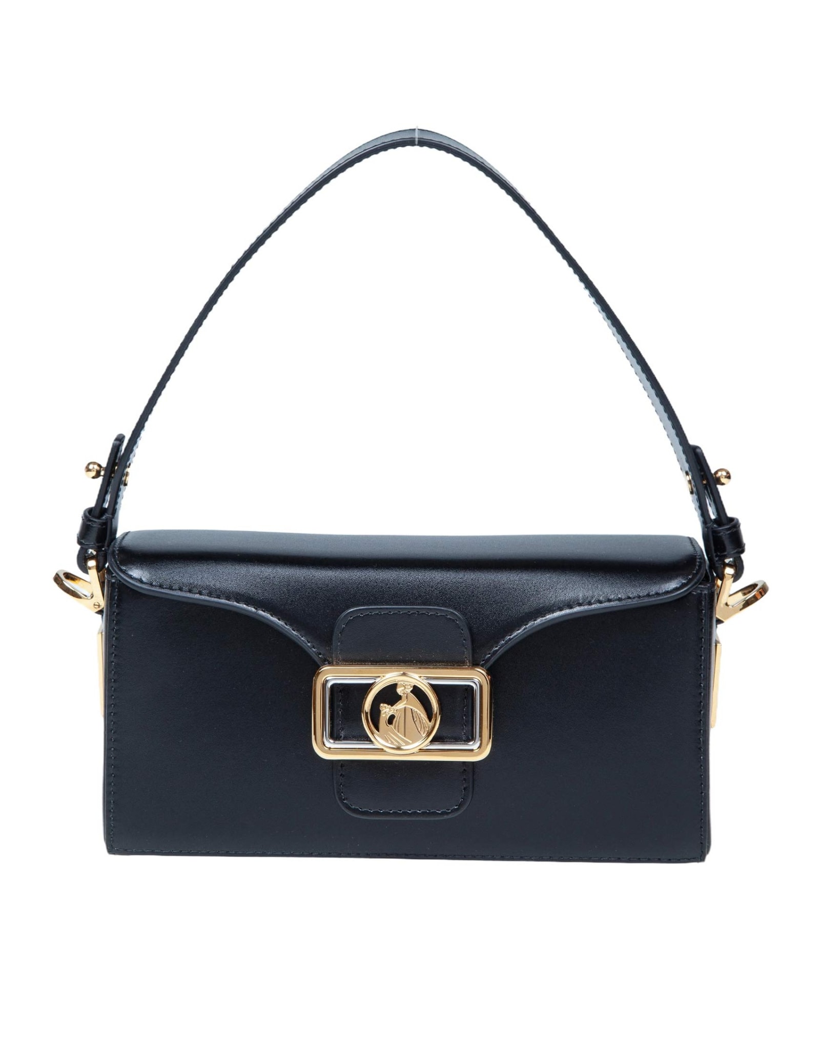 Lanvin Nano Pencil Handbag In Black Leather