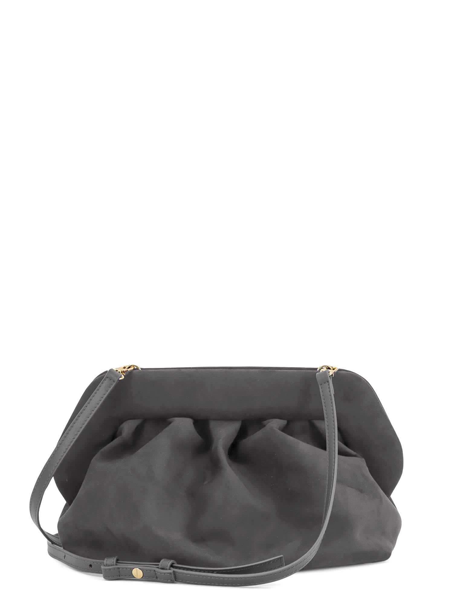 Themoirè Bios Suede Shoulder Bag In Gray