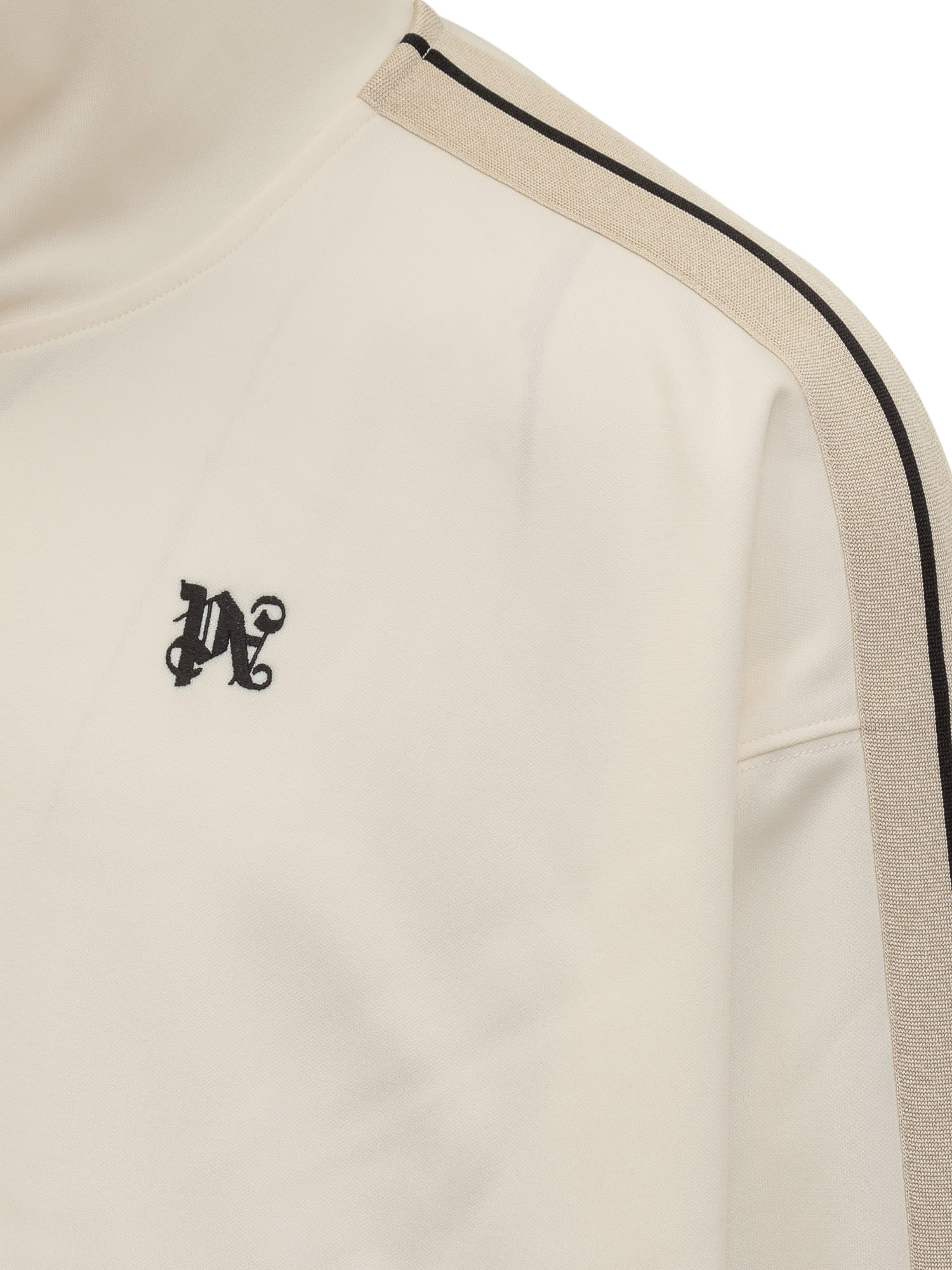 Palm Angels White Polyester Sports Sweatshirt In White