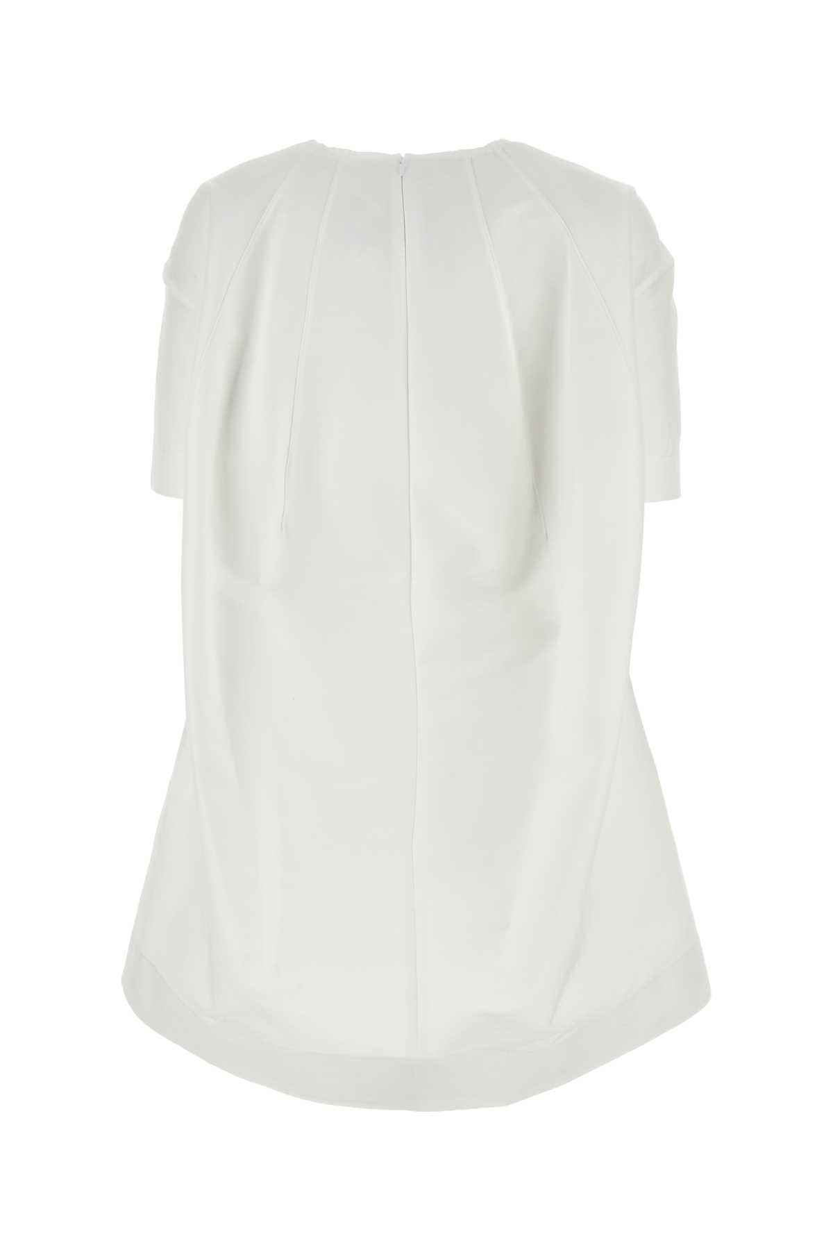 Marni White Cotton T-shirt Dress In Lilywhite