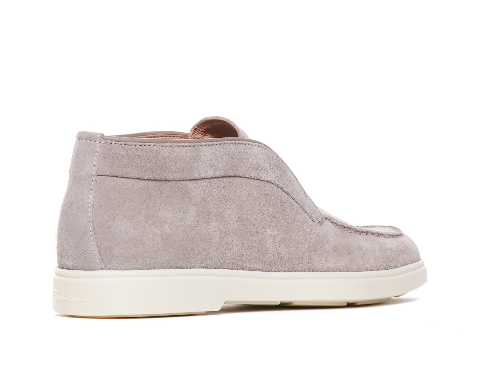 Shop Santoni Desert Ankle Boots In Beige