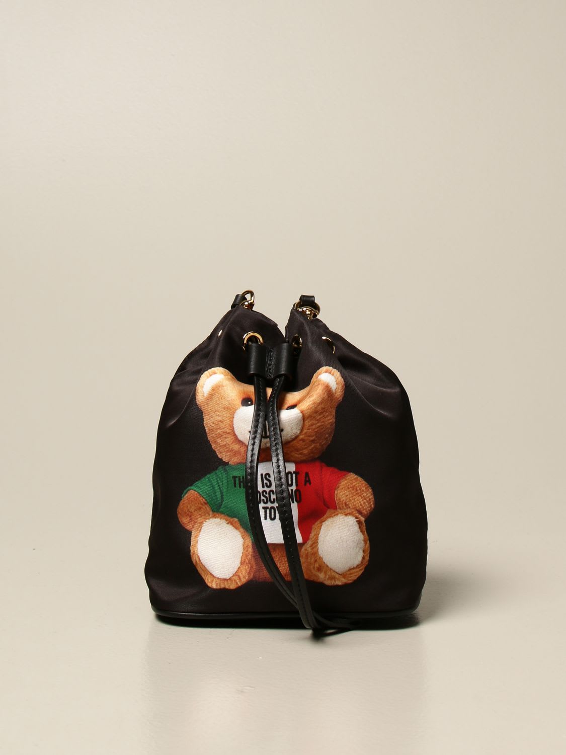Moschino Couture Crossbody Bags Moschino Couture Nylon Bucket Bag With Teddy