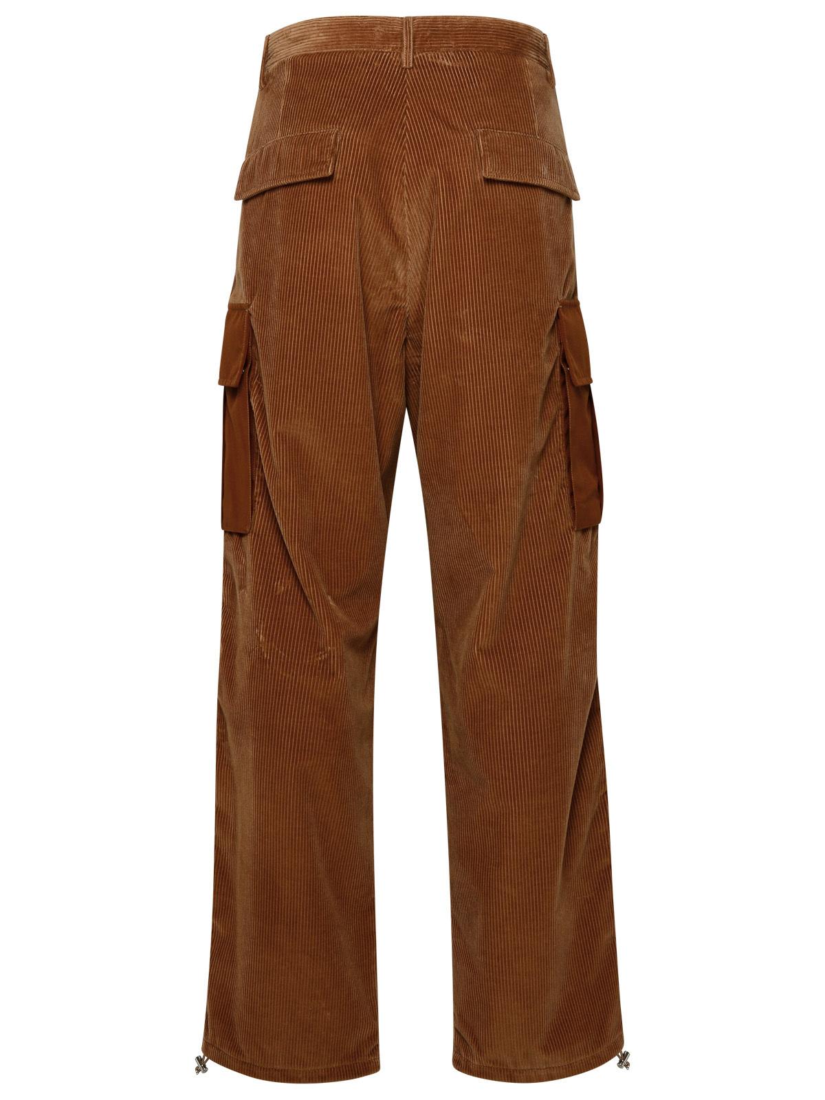 Shop Moncler Brown Cotton Cargo Pants