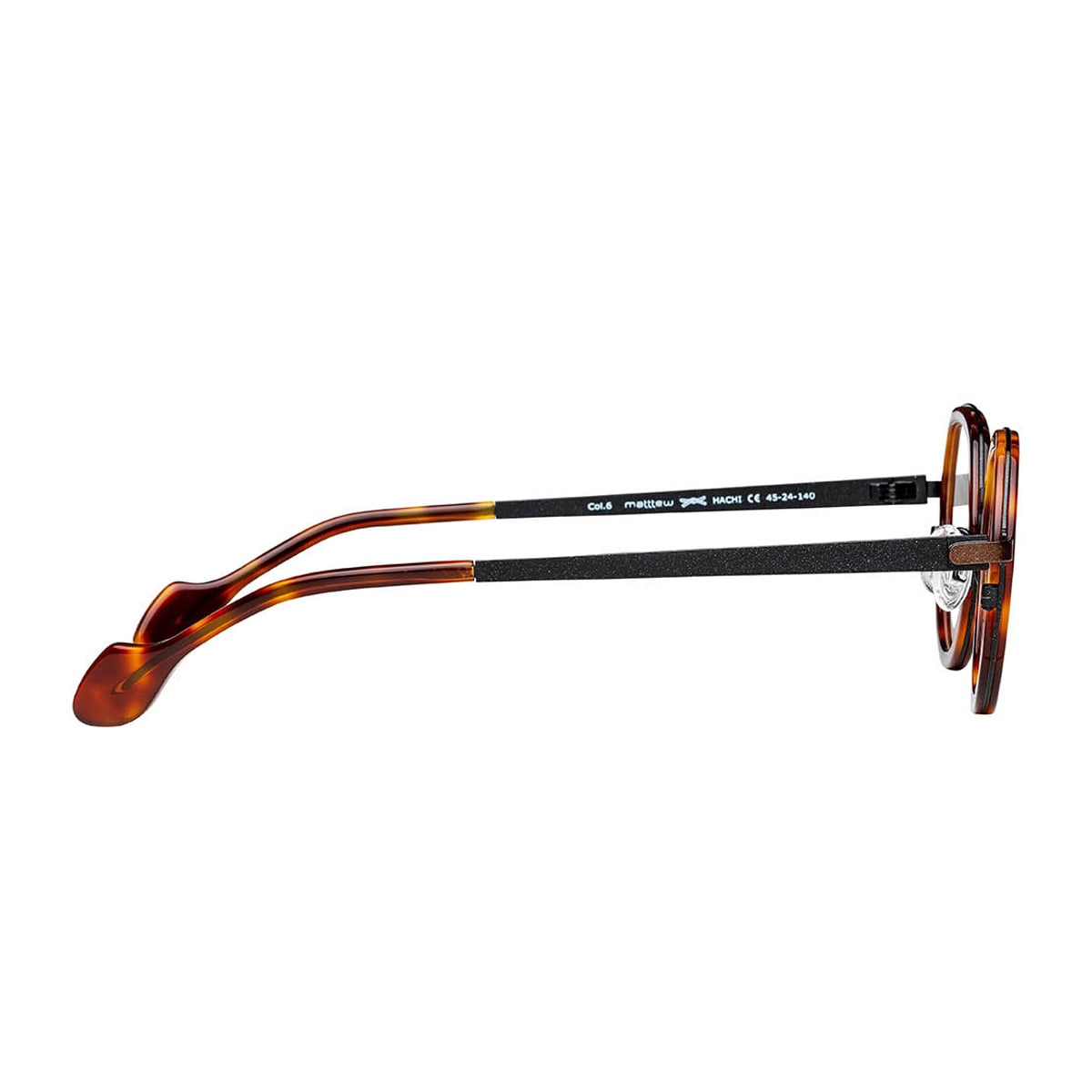 Matttew Hachi 6 Tartarugato/marrone Nero Satinato Glasses