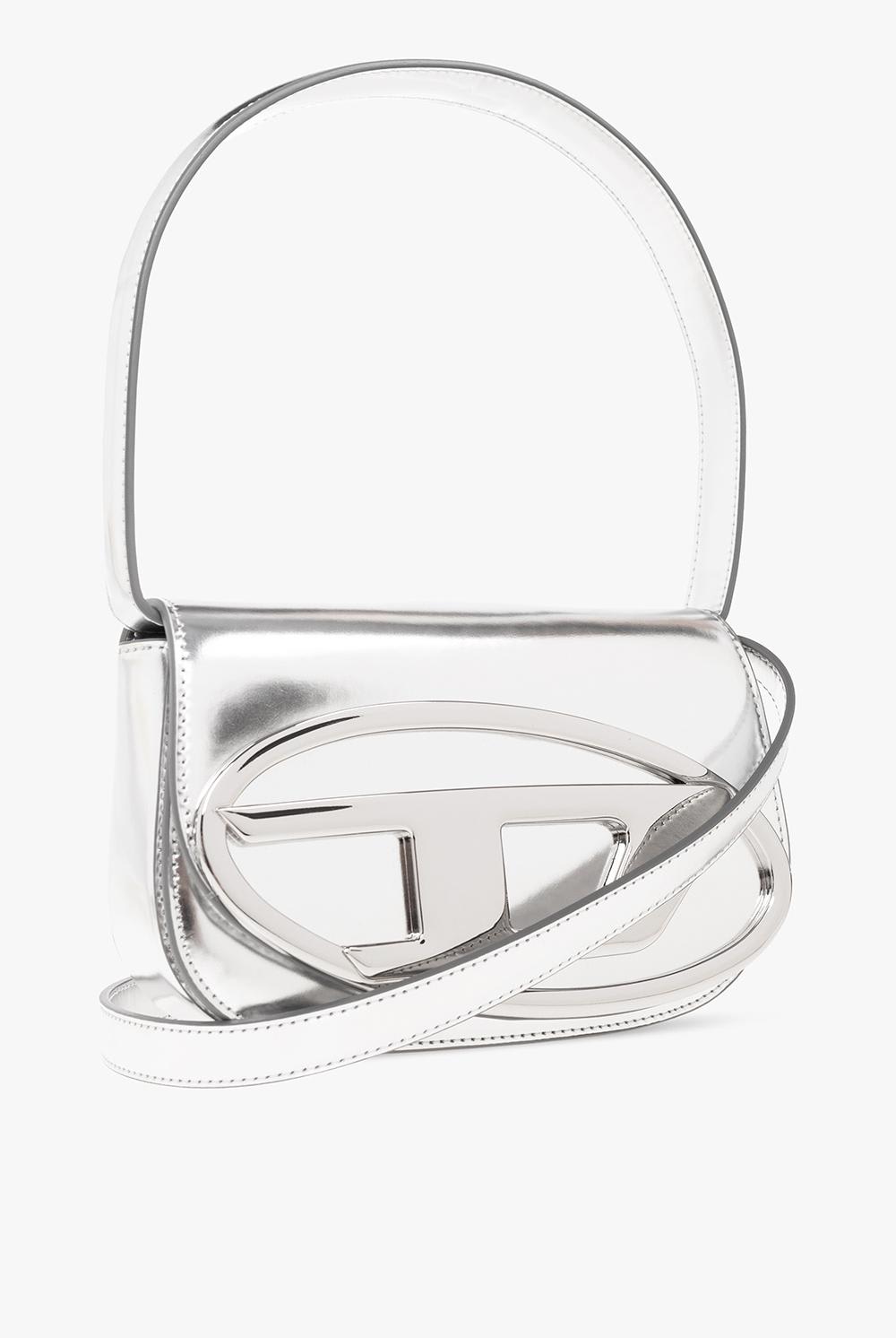 Diesel 1dr Shoulder Bag In Mirrored Leather Color Silver