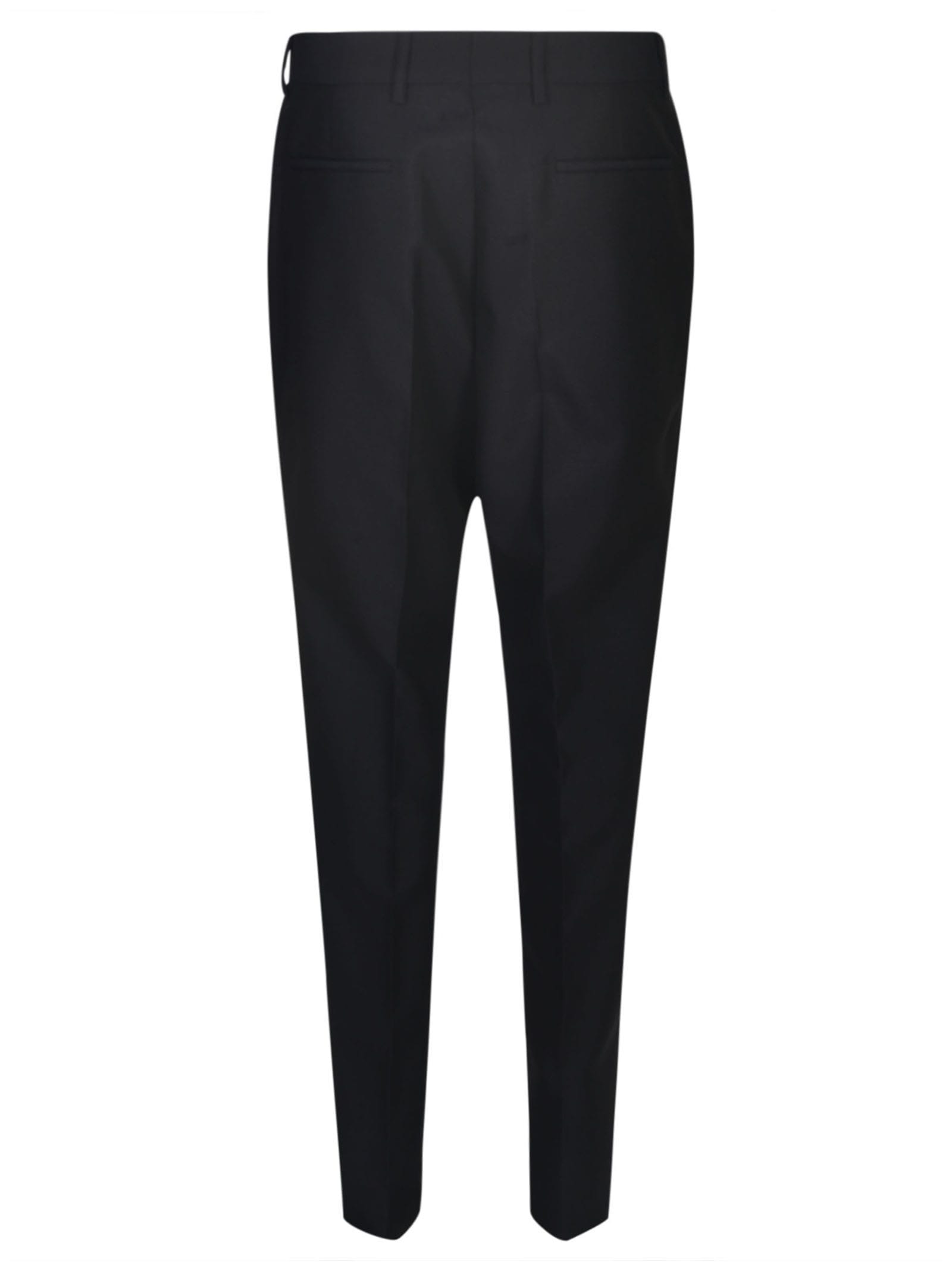 Shop Prada Concealed Trousers In Blue