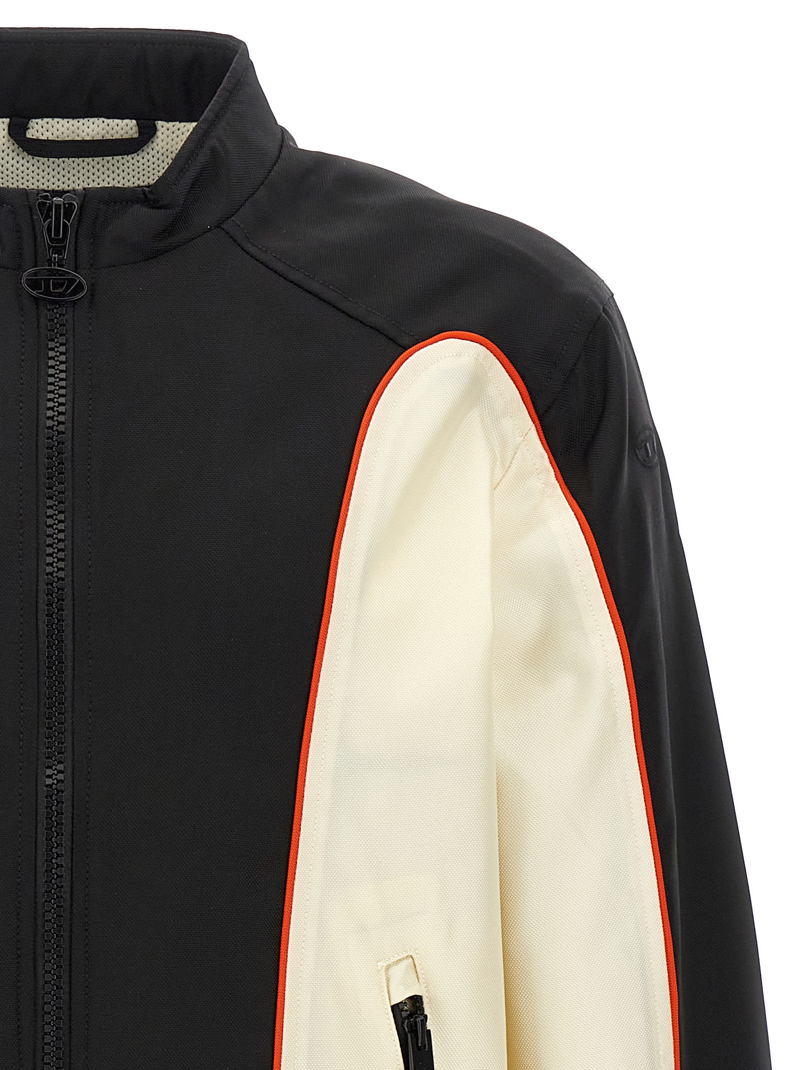 Diesel Blink Stand Collar Front Pockets Jacket In Black
