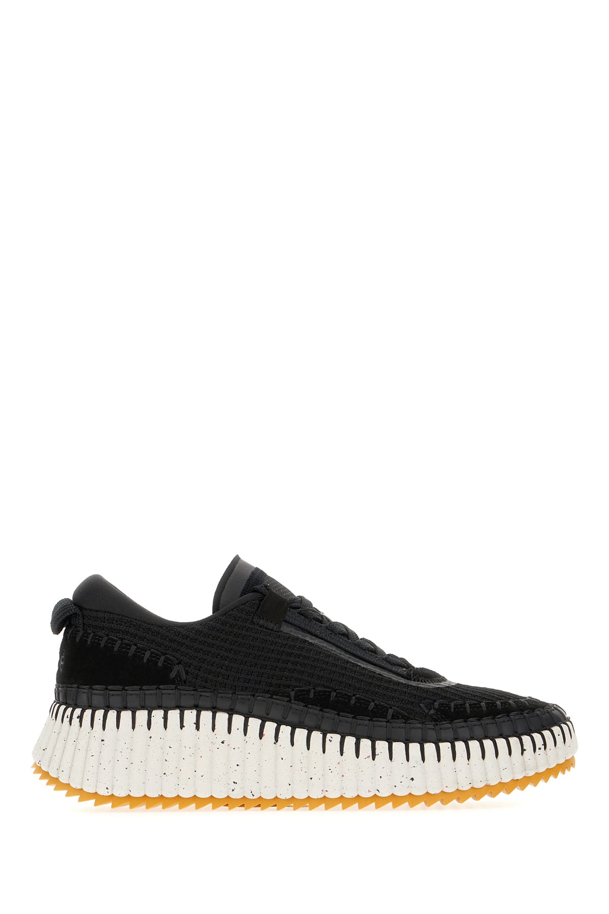 Shop Chloé Black Cotton And Polyester Nama Sneakers In 001