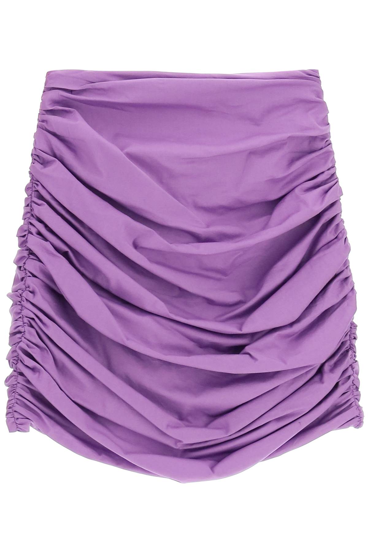 Shop Giuseppe Di Morabito Draped Cotton Mini Skirt In Purple (purple)