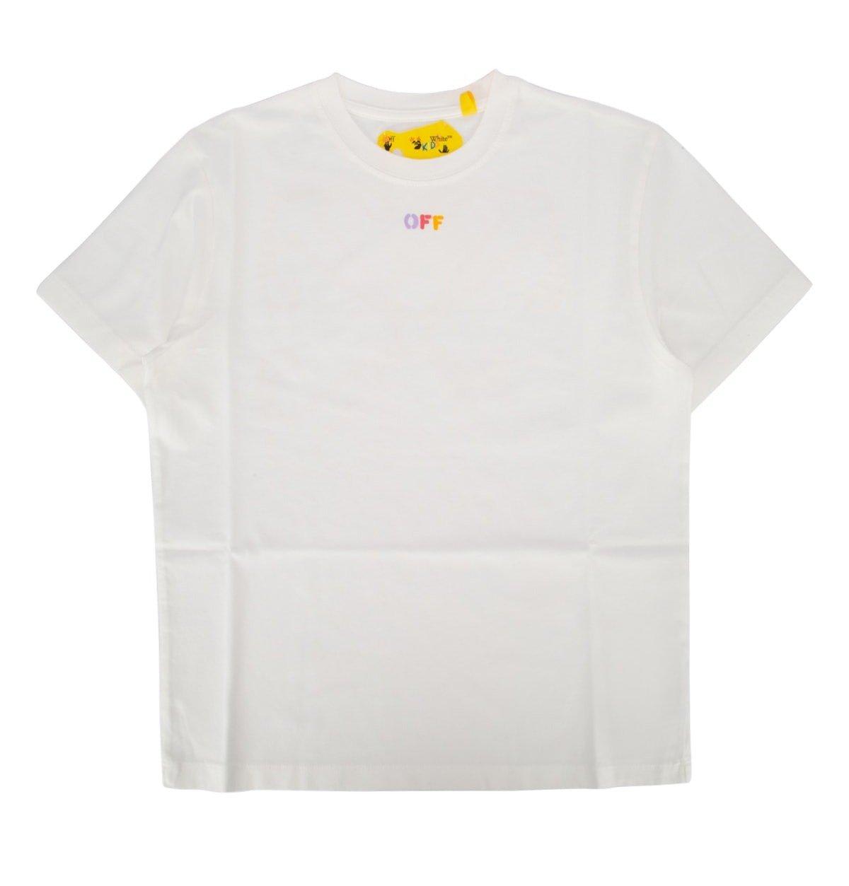 Shop Off-white Logo Printed Crewneck T-shirt In White