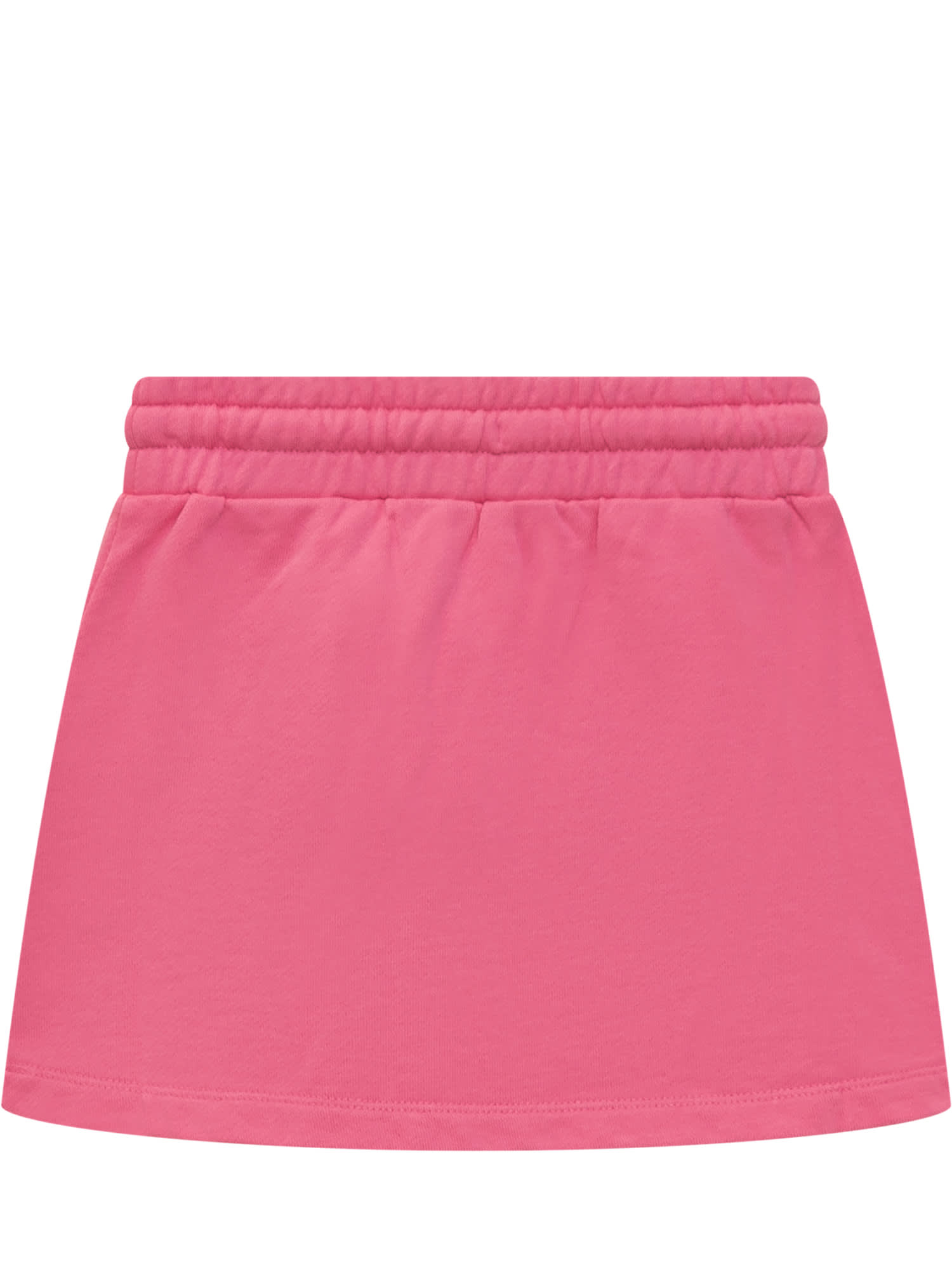 Off-White Kids logo-print cotton skirt - Pink