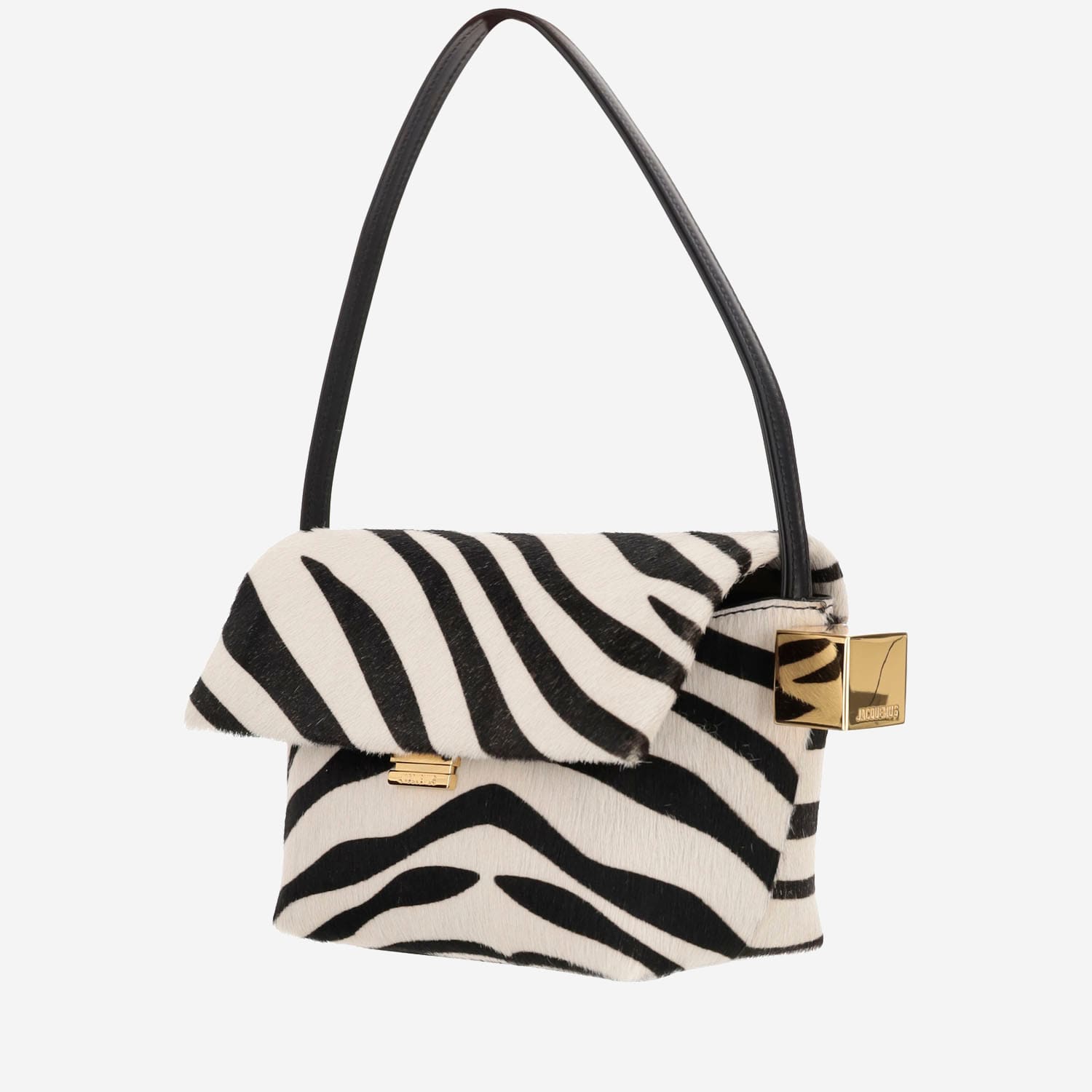 Shop Jacquemus Le Rond Carré Bag In Zebra