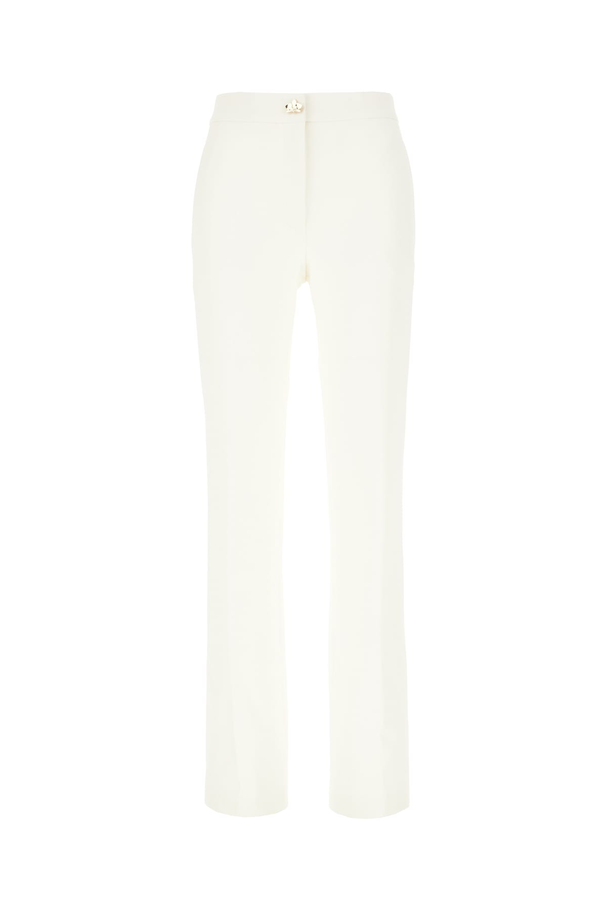 Ivory Stretch Viscose Blend Pants