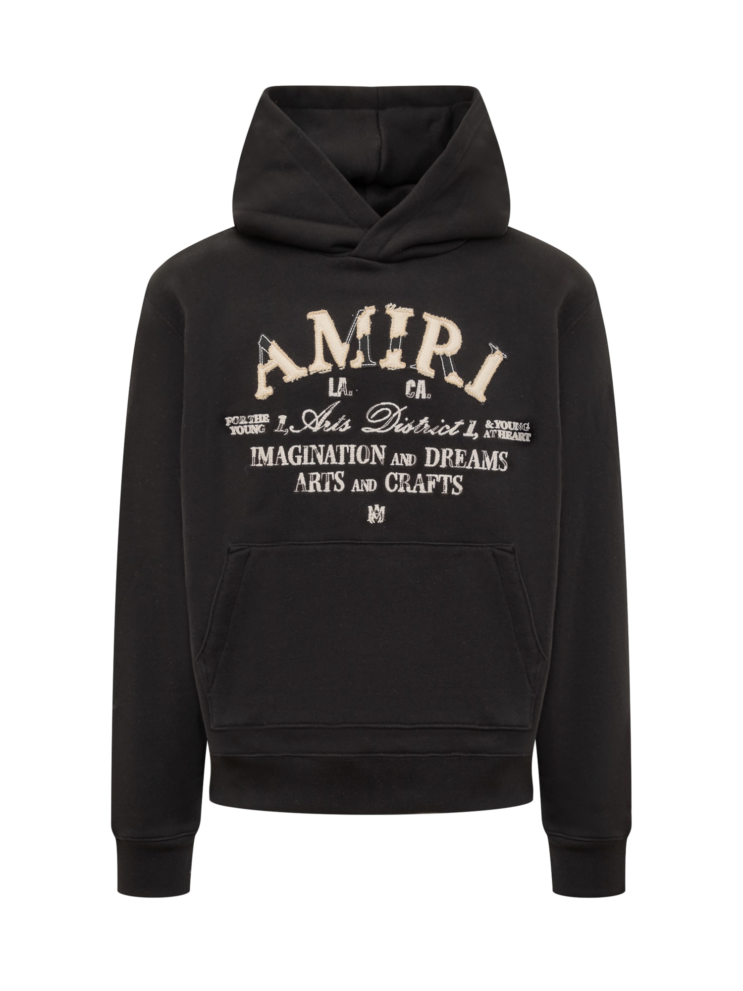 Shop Amiri Distressed Hoodie In Black