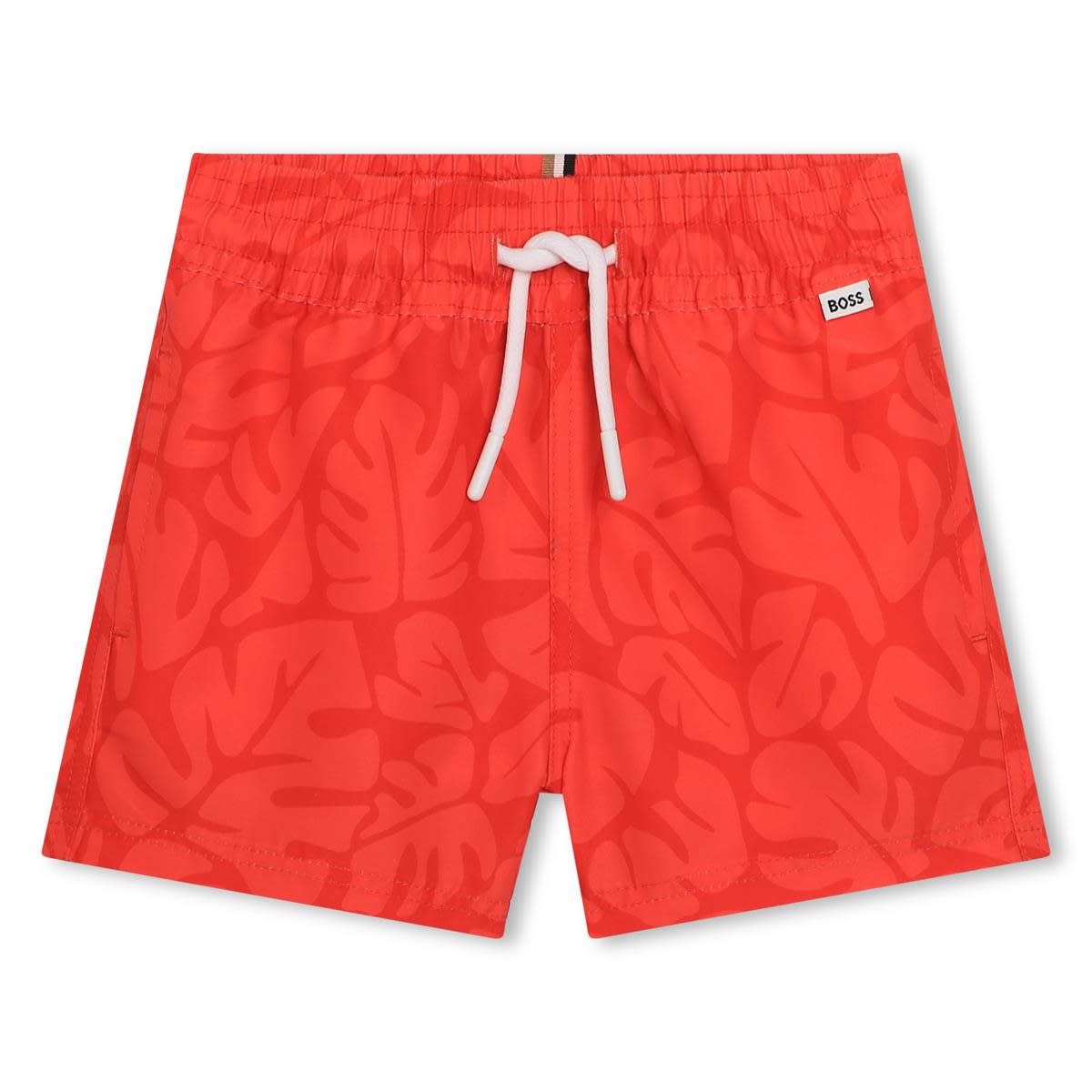 Shop Hugo Boss Swimsuit With Drawstring In Red