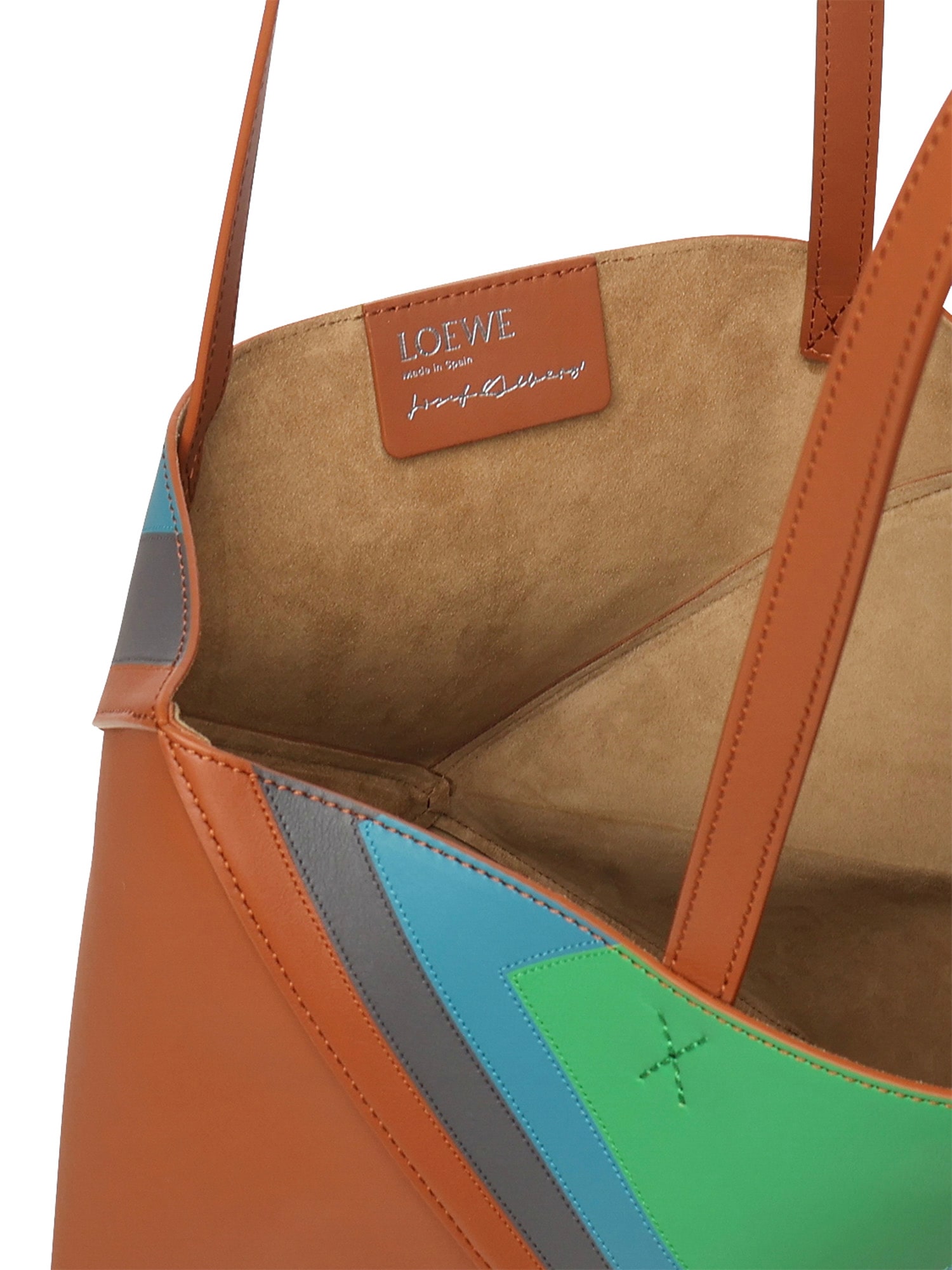 Loewe Medium Puzzle Fold Tote Bag In Calfskin Nappa In Brown