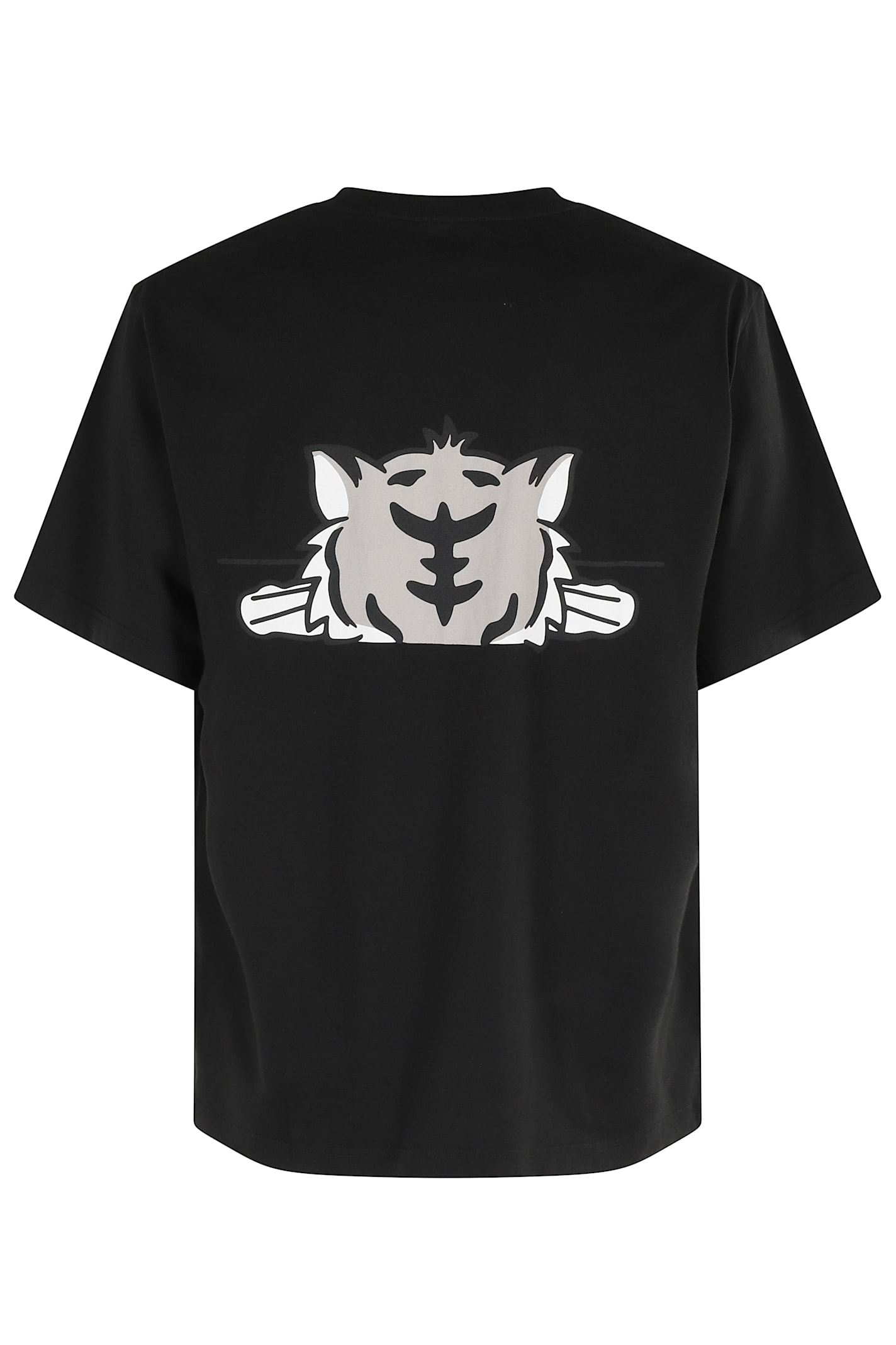 Kenzo Black Oversized T-shirt With Print In Black