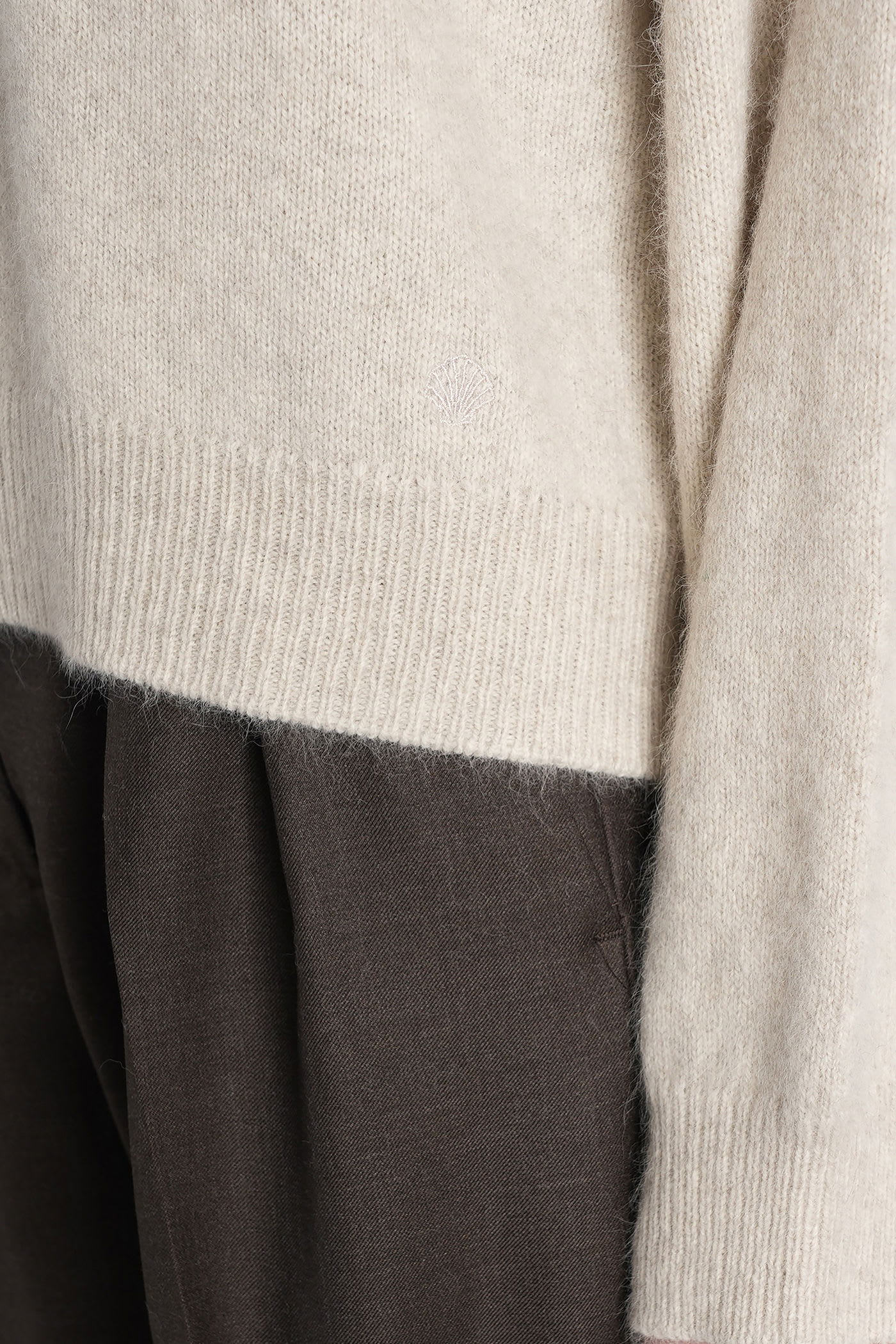 Loulou Studio Loulou Tristan Crew Neck Wool And Yak Sweater In Neutral