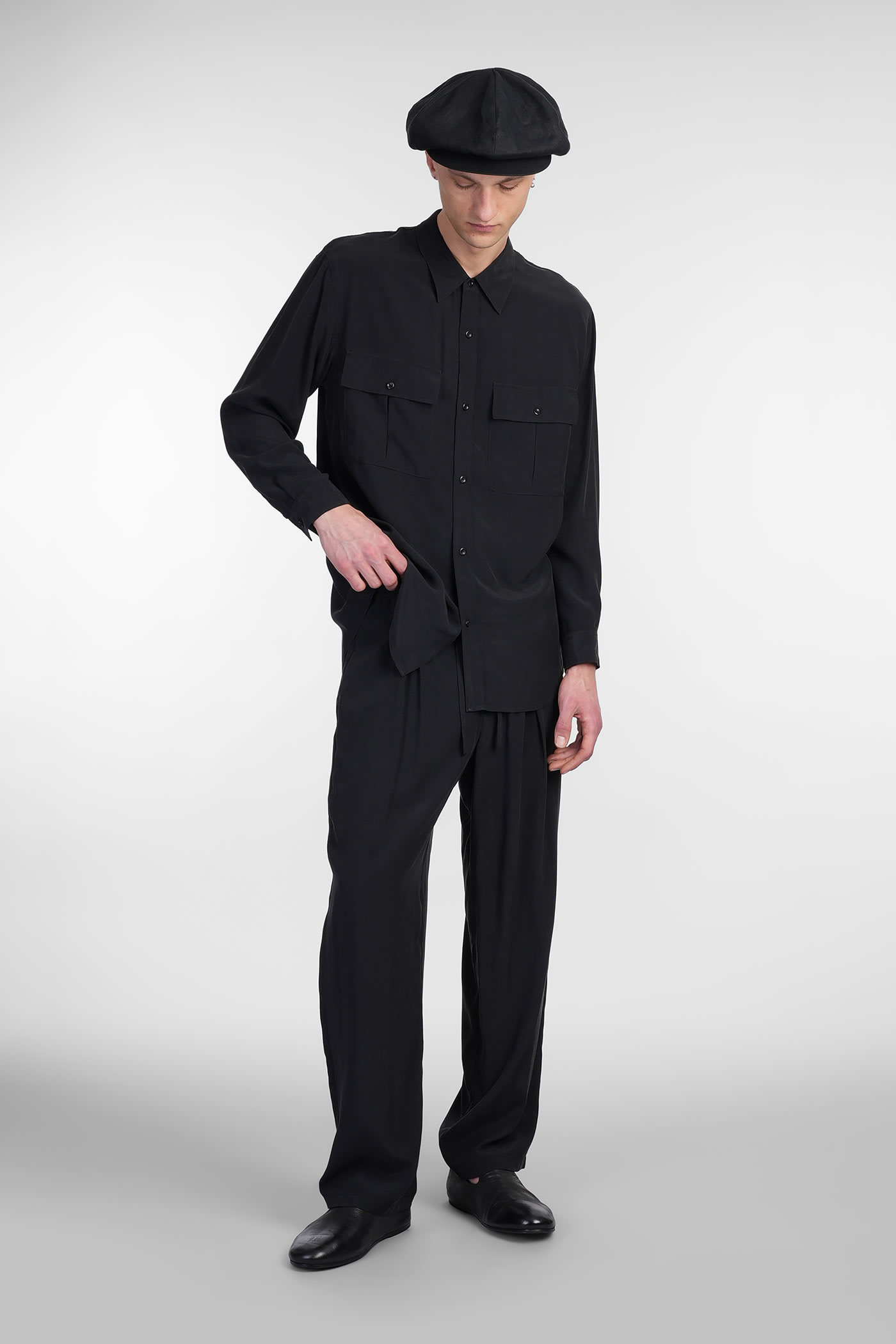 Attachment Pants In Black Polyamide Polyester In Black
