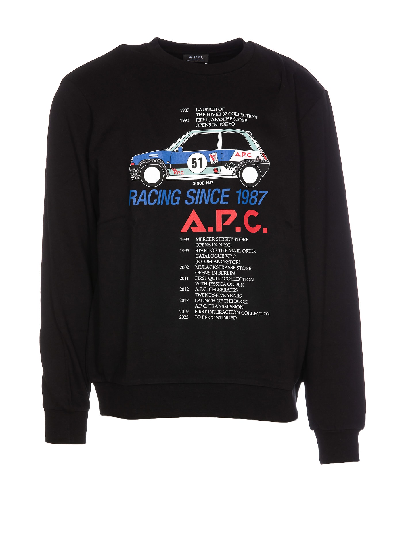 Shop Apc Mack Sweatshirt In Lzz Noir
