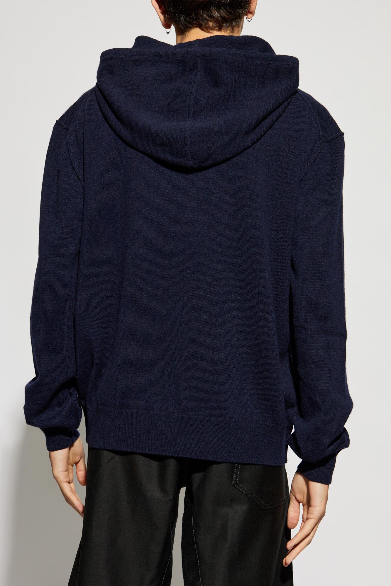 Shop Maison Margiela Woolen Sweatshirt In Navy