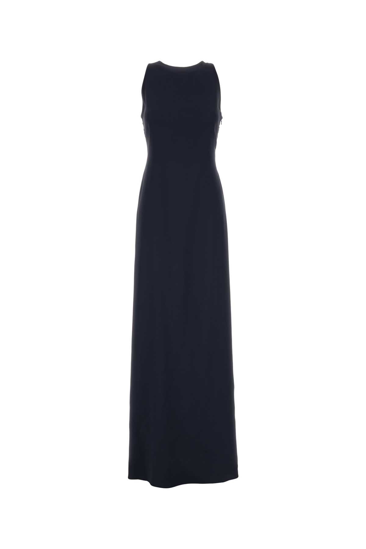 Midnight Blue Stretch Acetate Blend Long Dress