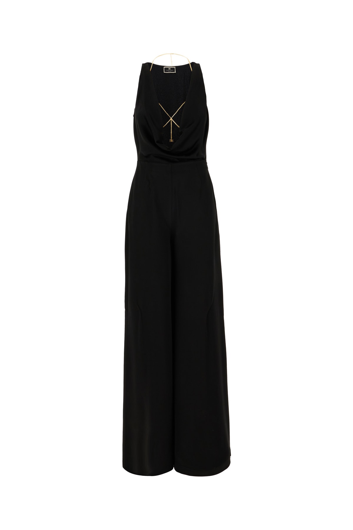 Black Acetate Blend Jumpsuit