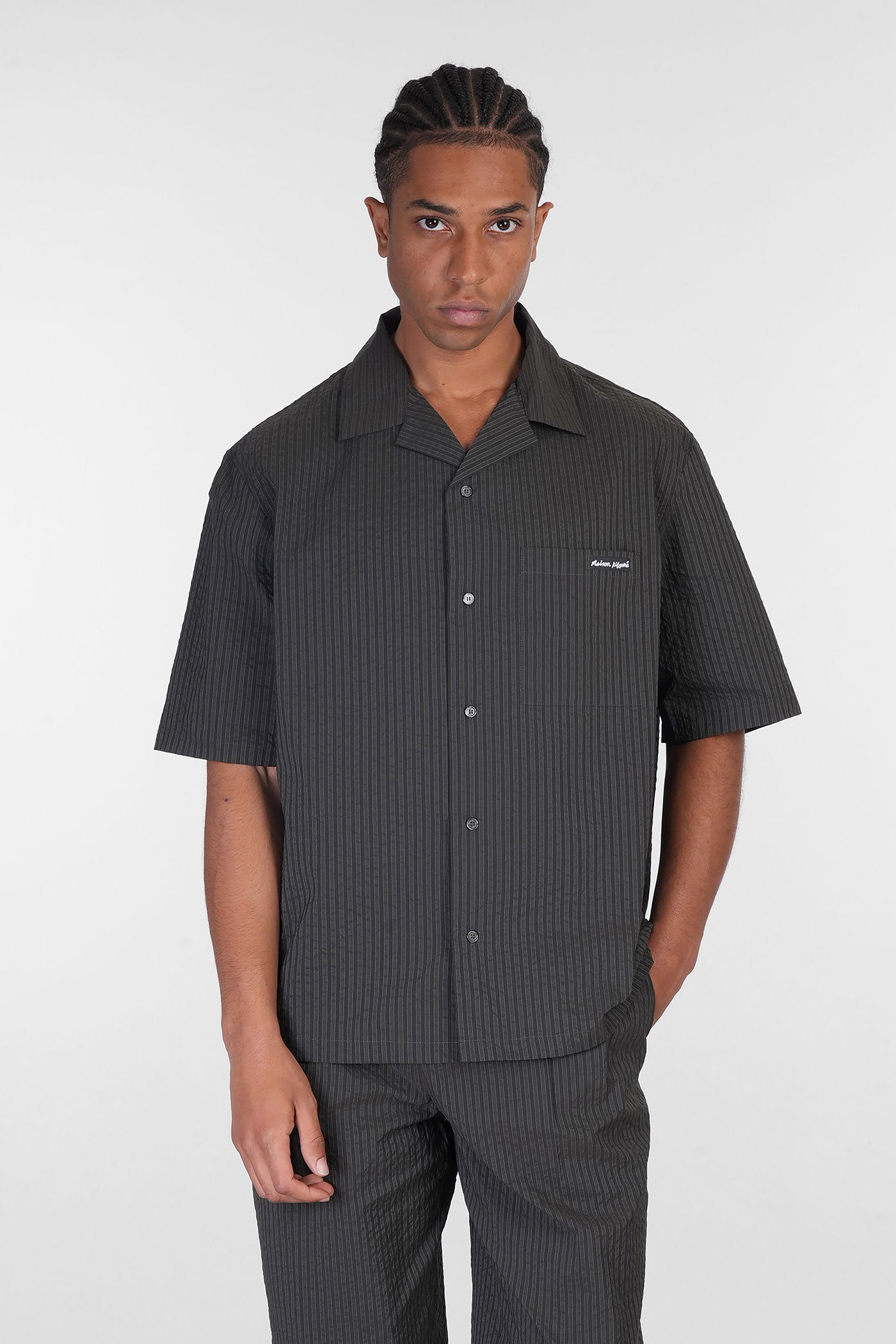 Maison Kitsuné Shirt In Black Polyester