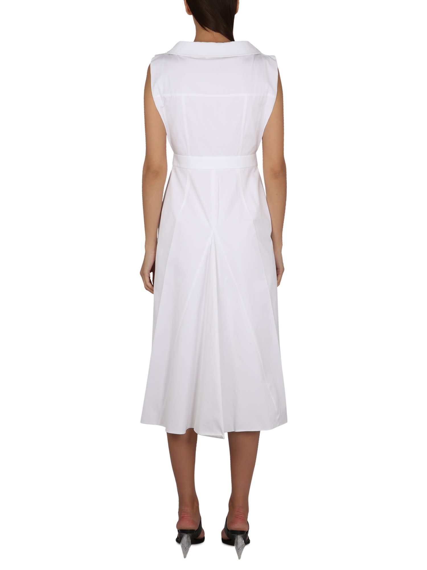 Alexander Mcqueen Cotton Dress In White