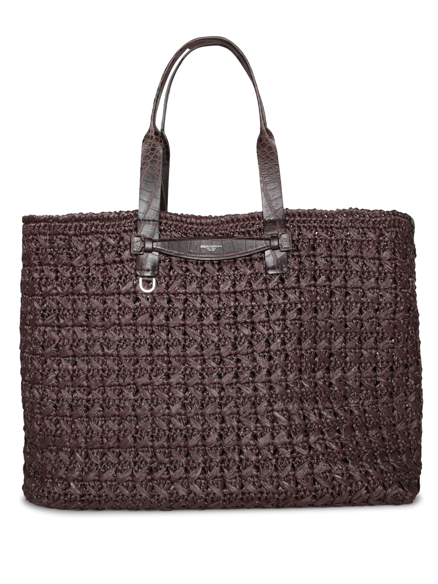 Dolce & Gabbana Crochet Tote Bag Woven Texture