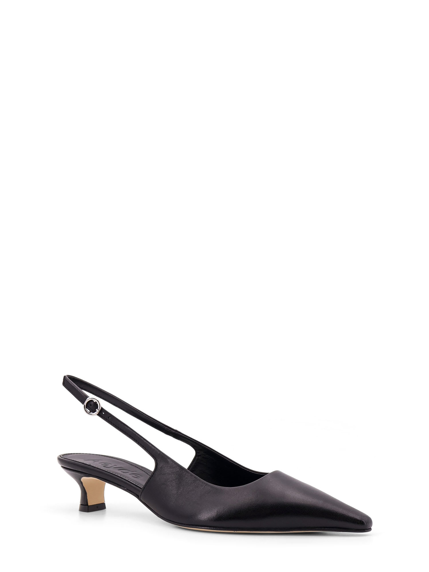 Aeyde Catrina Leather Kitten-heel Slingback Pumps In Black