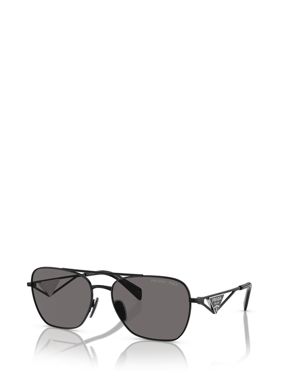 Shop Prada Pilot Frame Sunglasses Sunglasses In 1ab5z1 Metal Black