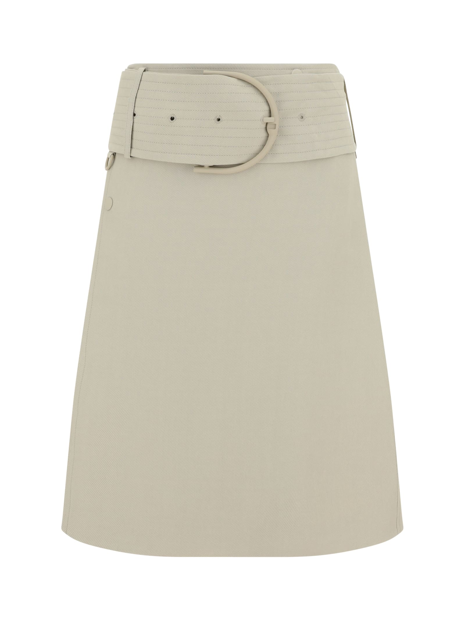 Shop Burberry Casual Skirt In Oat