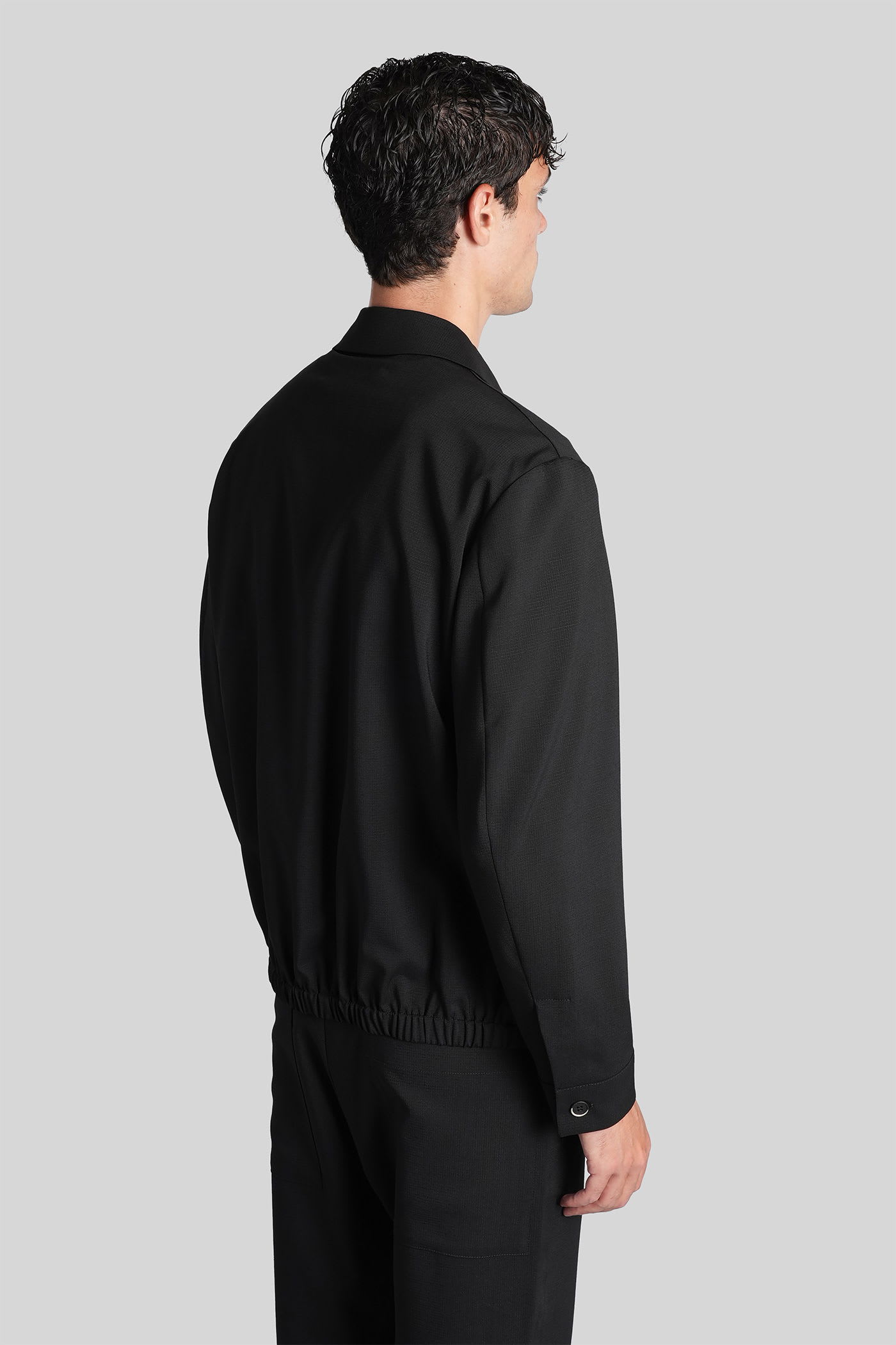 Barena Venezia Zaleto Casual Jacket In Black Wool In Black