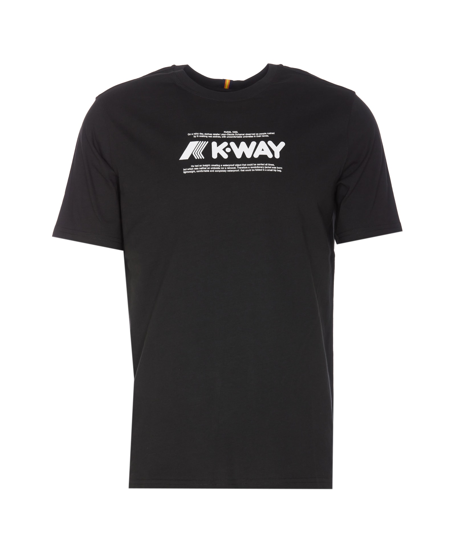 K-way Odom Typo Logo T-shirt In Black