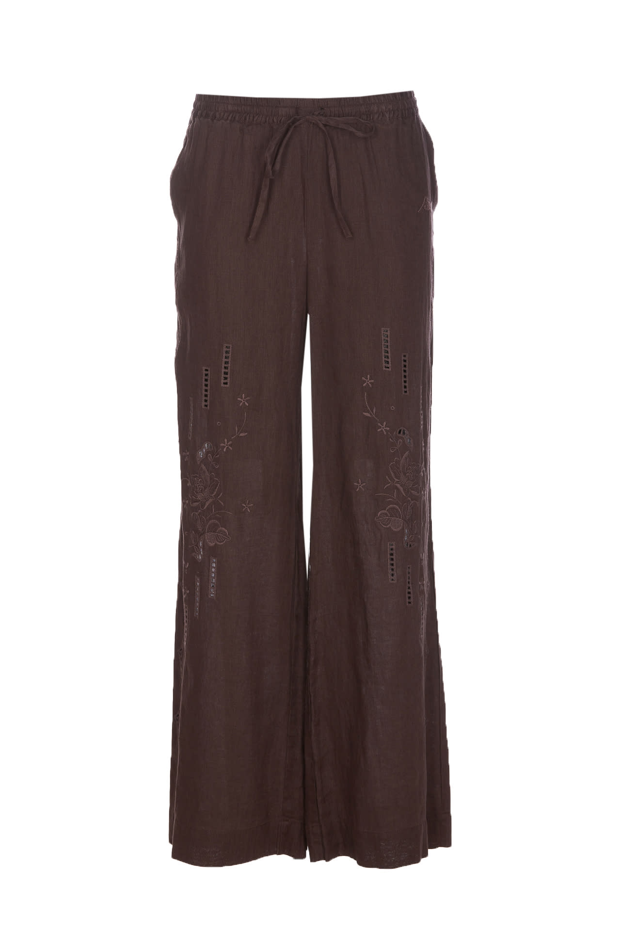 Shop P.a.r.o.s.h Beach Pants In Brown