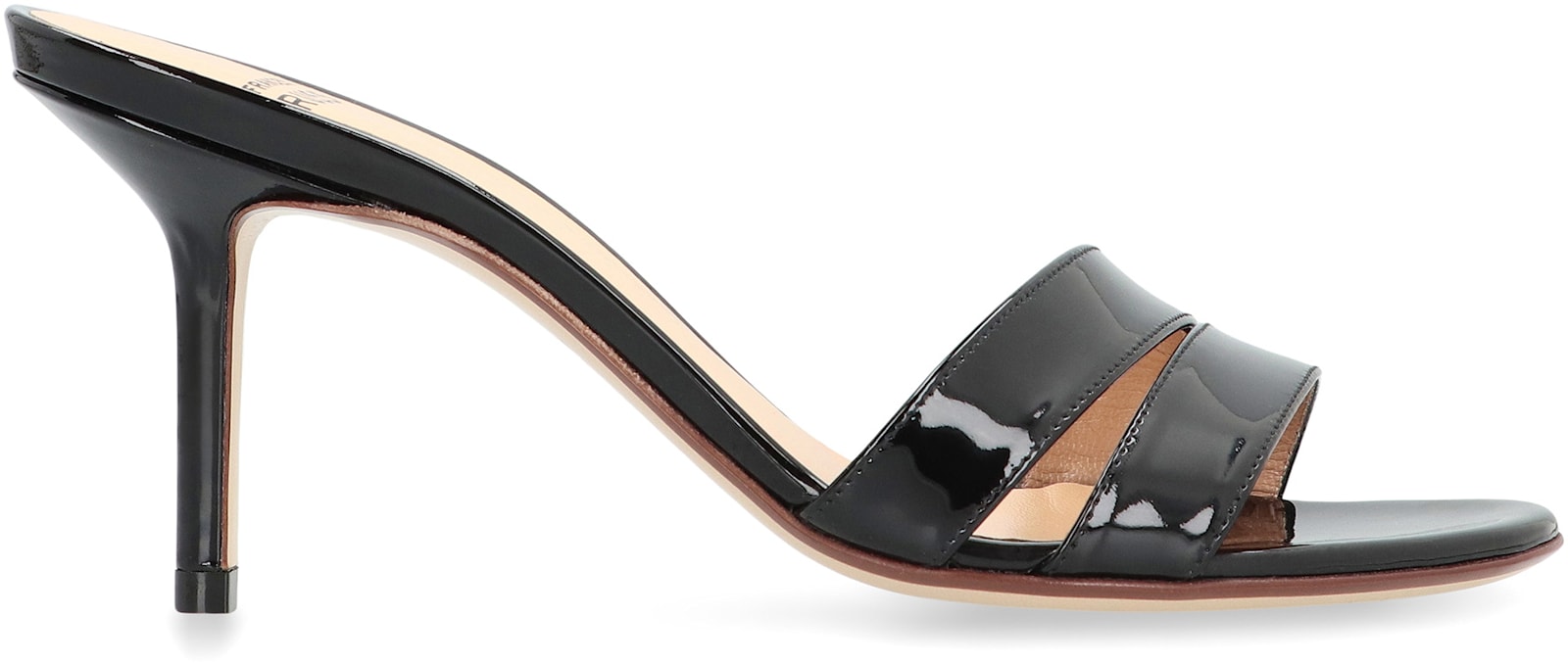 Francesco Russo Patent Leather Mules