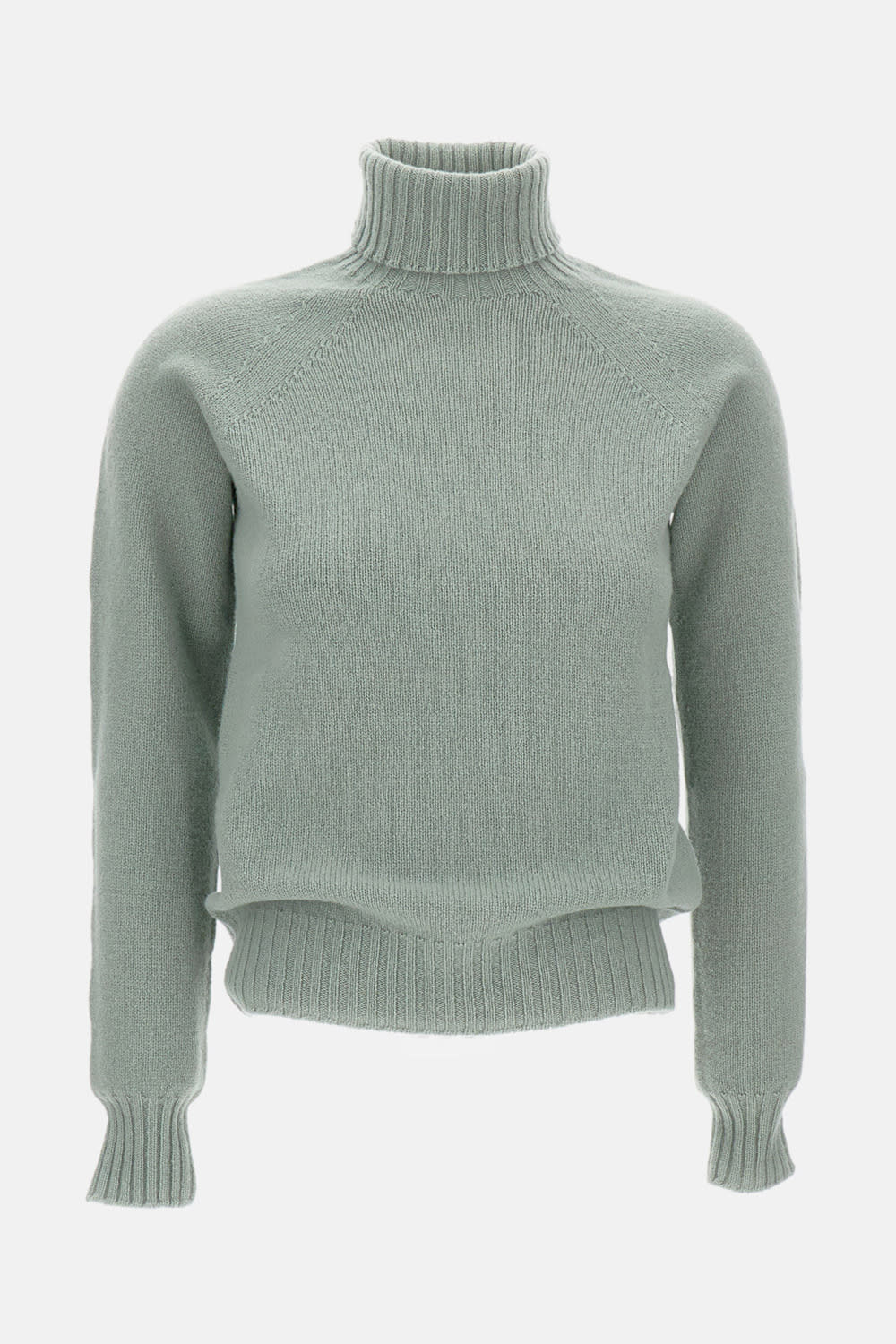 Drumohr Wool Turtleneck Sweater In Green