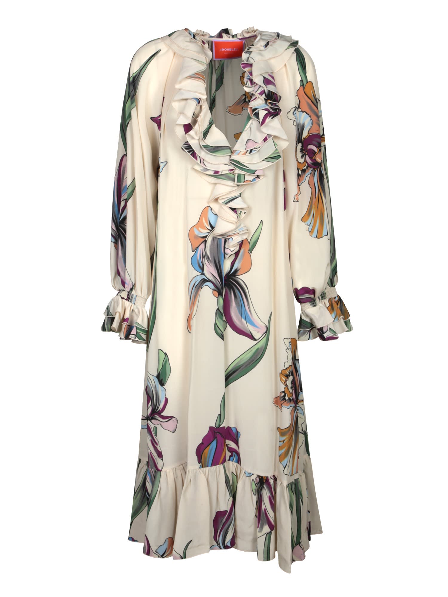 Heyjude Silk Dress In Multicolor