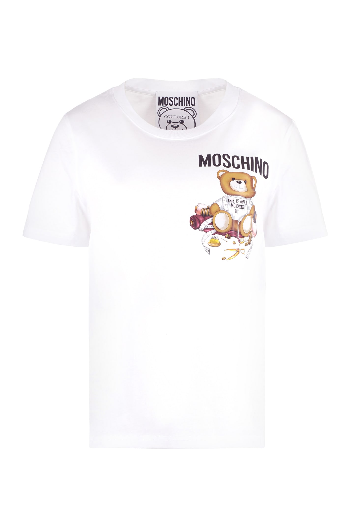 Shop Moschino Bear Printed T-shirt In White