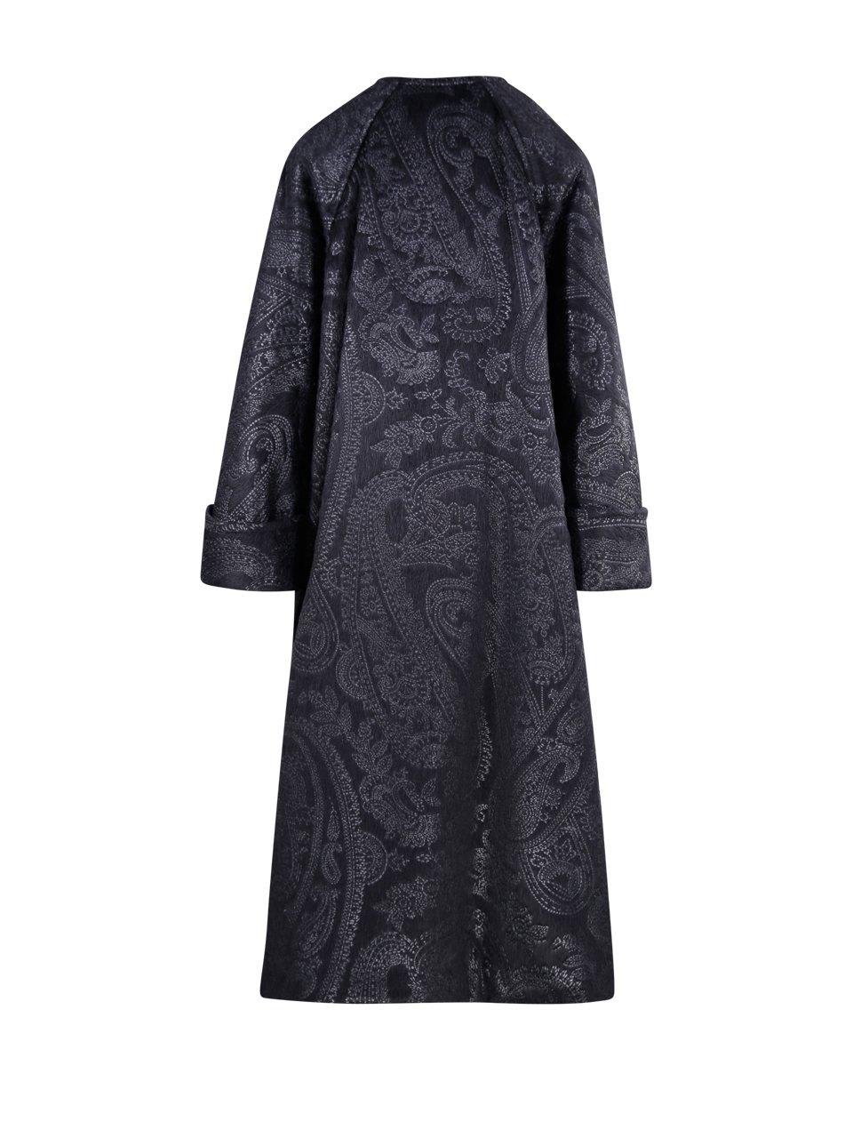 Shop Max Mara Buttoned Long-sleeved Coat In Nero