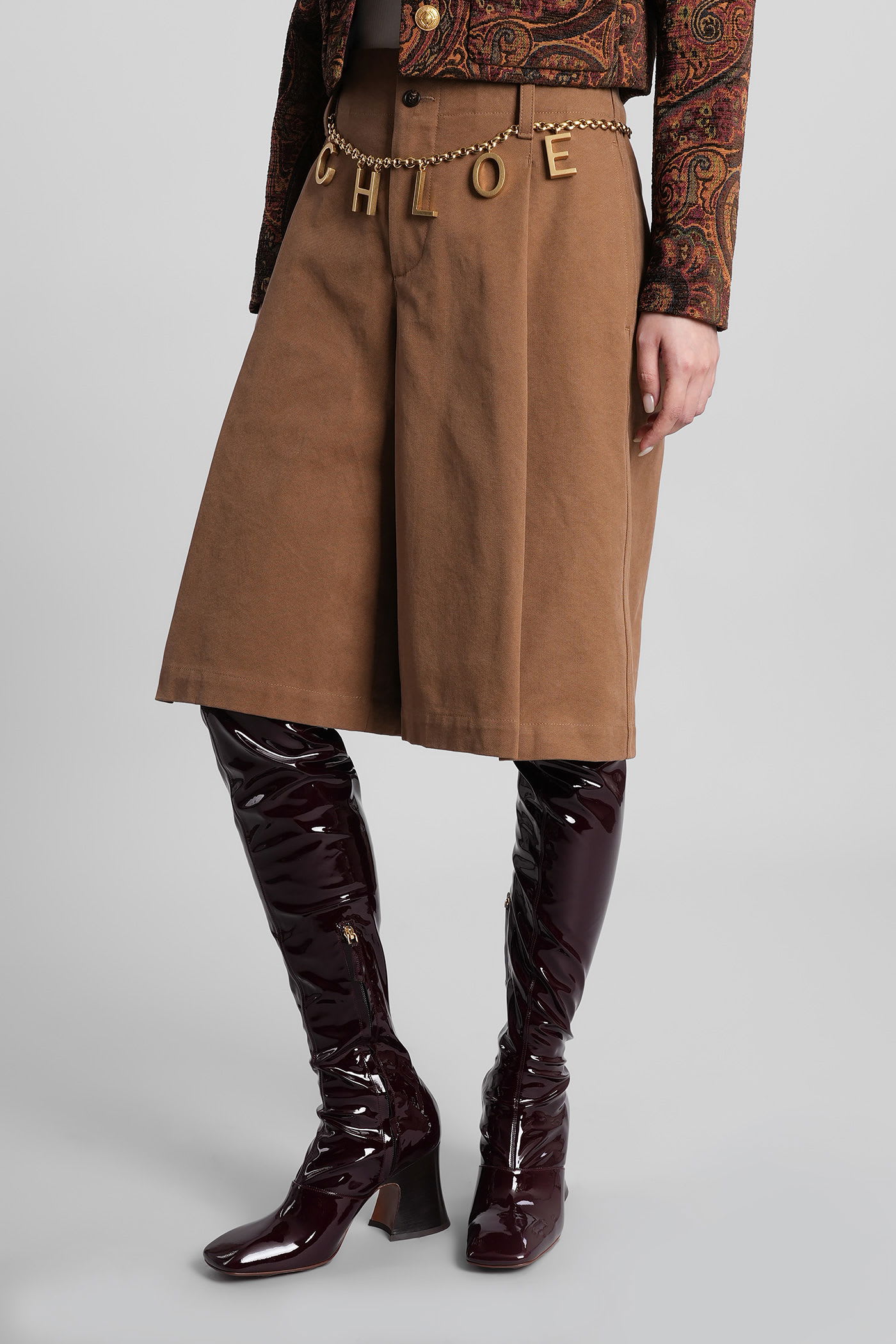 Chloé Shorts In Brown Cotton In Brown