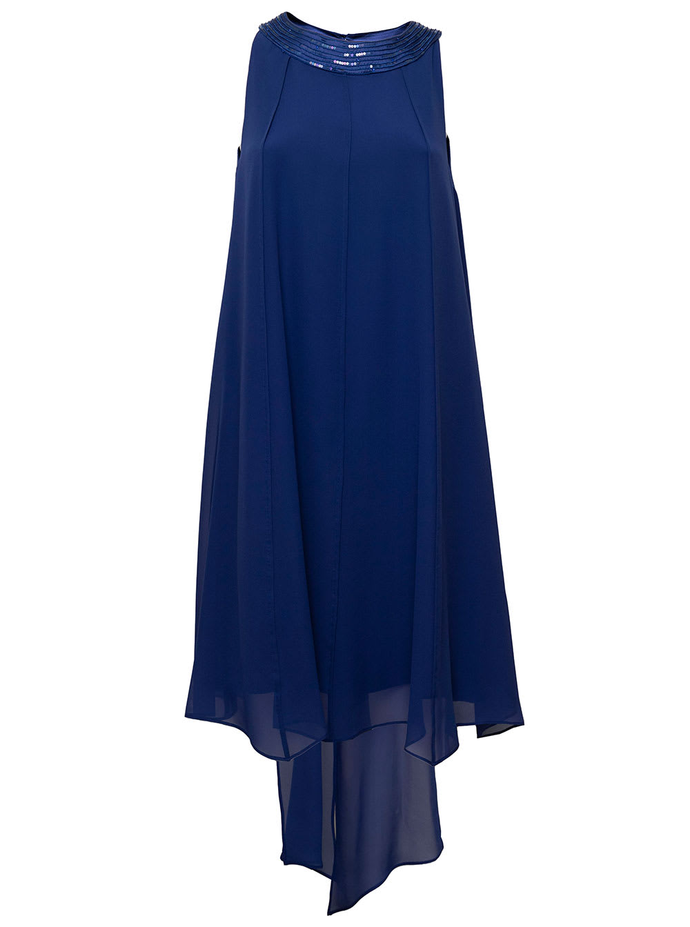 Antonelli Womans Viareggio Blue Silk Long Dress