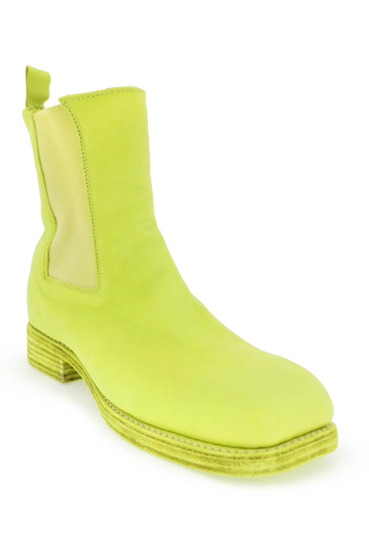 Shop Guidi Leather Chelsea Ankle Boots In Co157t (yellow)