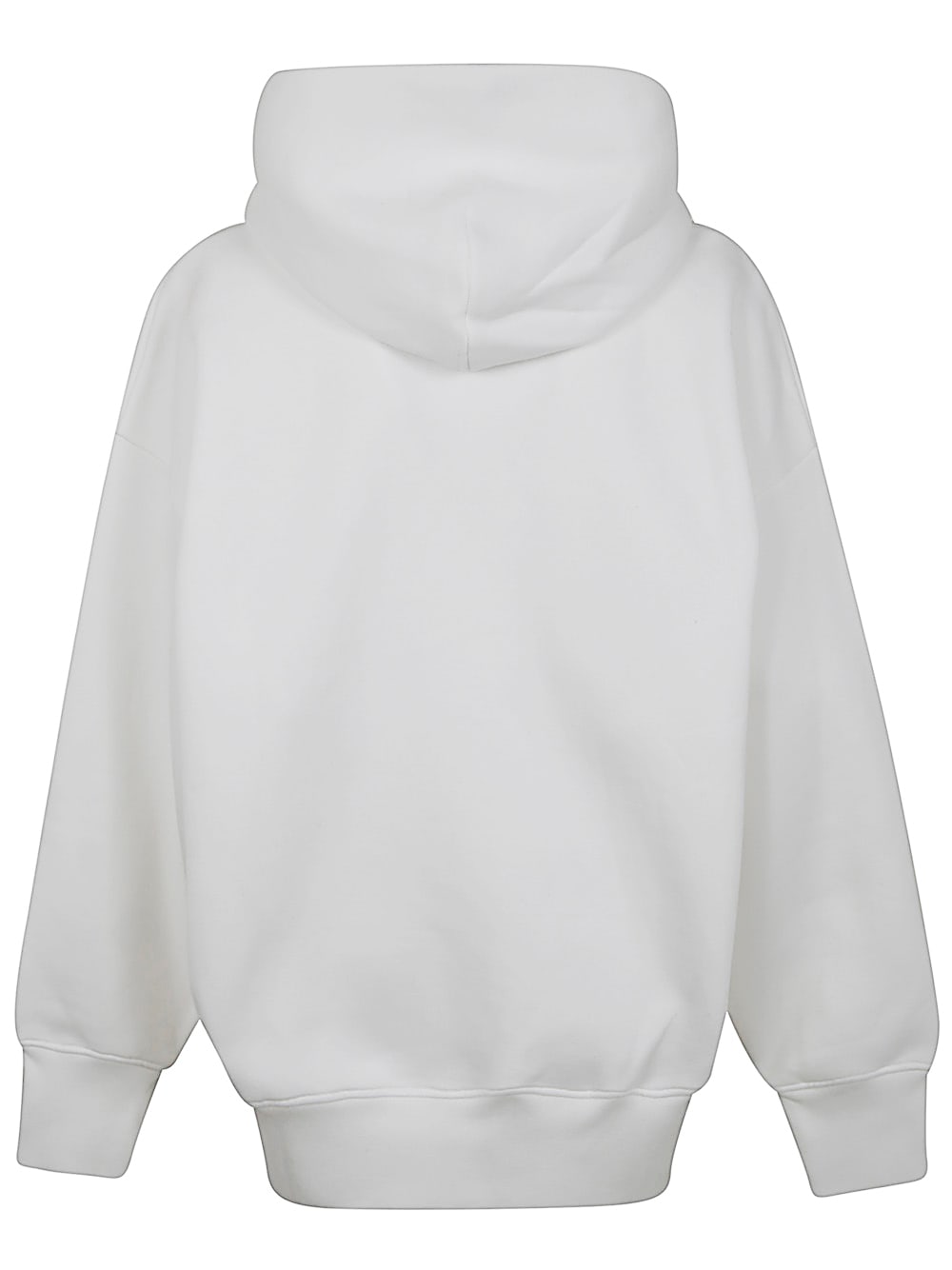 Shop Jean Paul Gaultier Cotton Oversized Hoodie With Lace Label Transfer In White Black