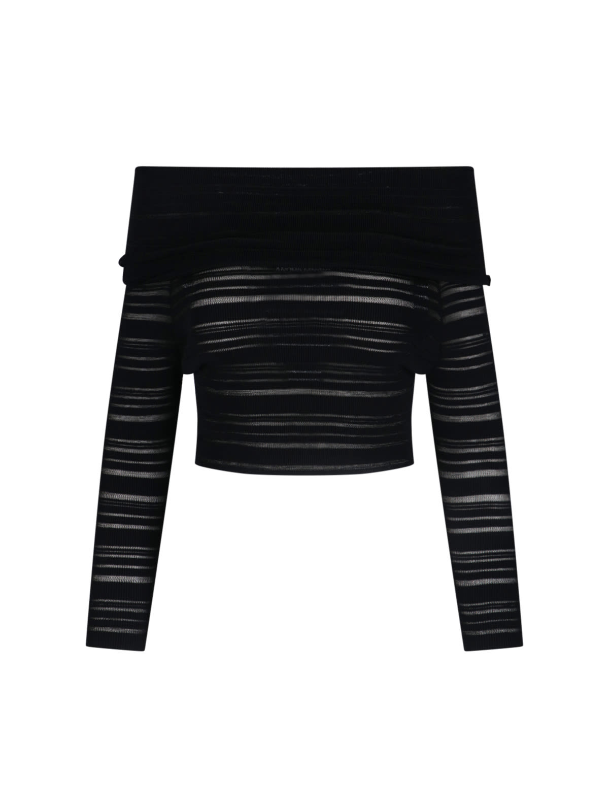 ANDREĀDAMO Striped Crop Top