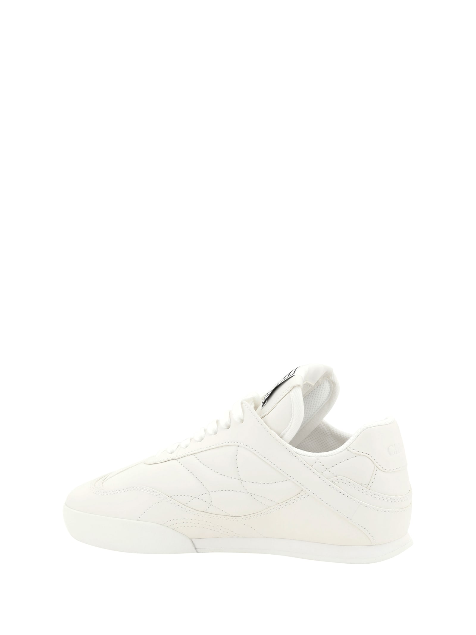 Chloé Womens Winter Wht Kick Brand-patch Leather Low-top Trainers Eur 36 / 3 Uk In White