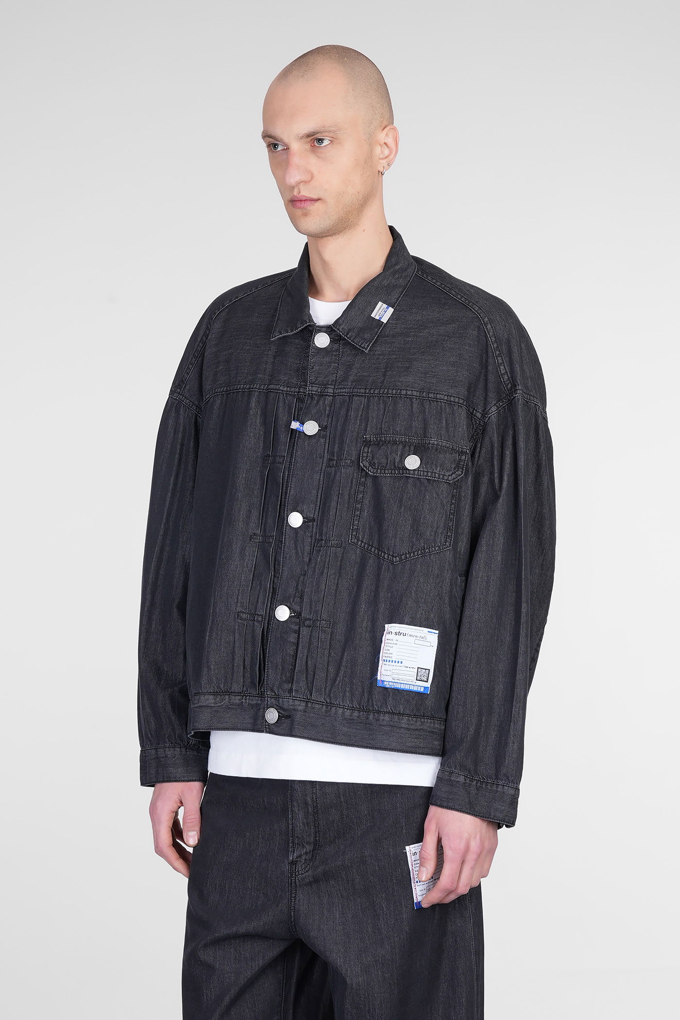 Miharayasuhiro Denim Jackets In Black Cotton In Black