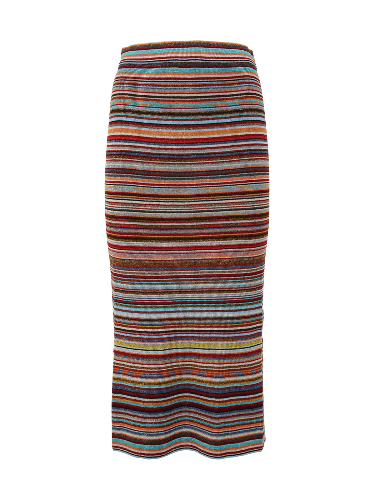 PAUL SMITH SKIRT WITH STRIPES AND LUREX